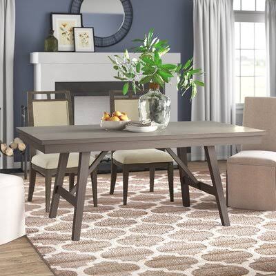 Gracie Oaks Bromborough Dining Table, Brown