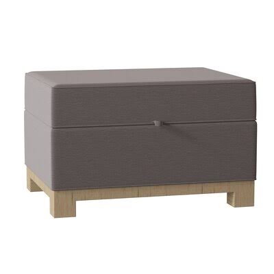 Brandes Storage Ottoman Winston Porter Body Fabric: Lena Pewter, Leg Color: Mahogany
