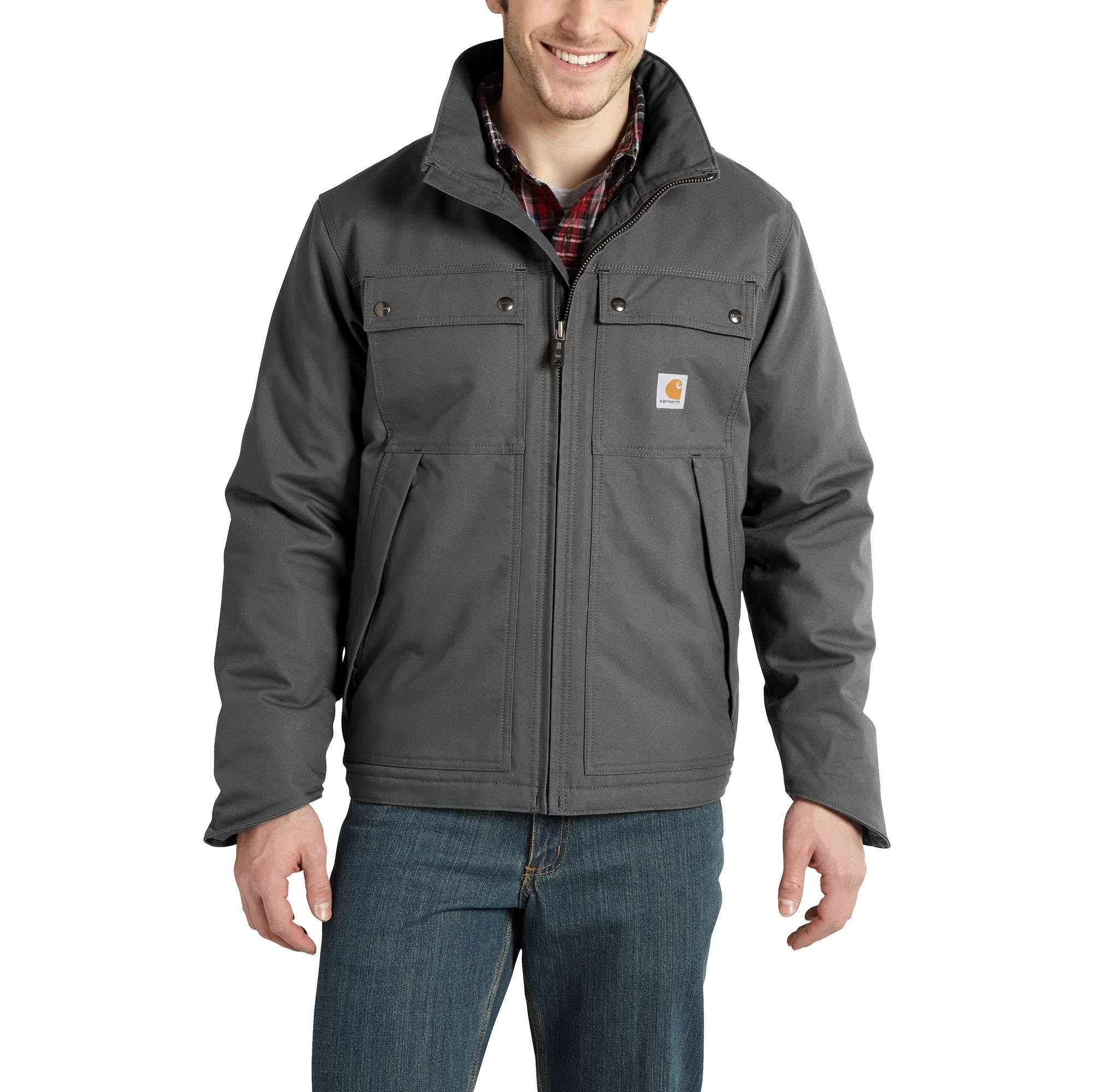 Carhartt Men's Charcoal Quick Duck Jefferson Traditional Jacket