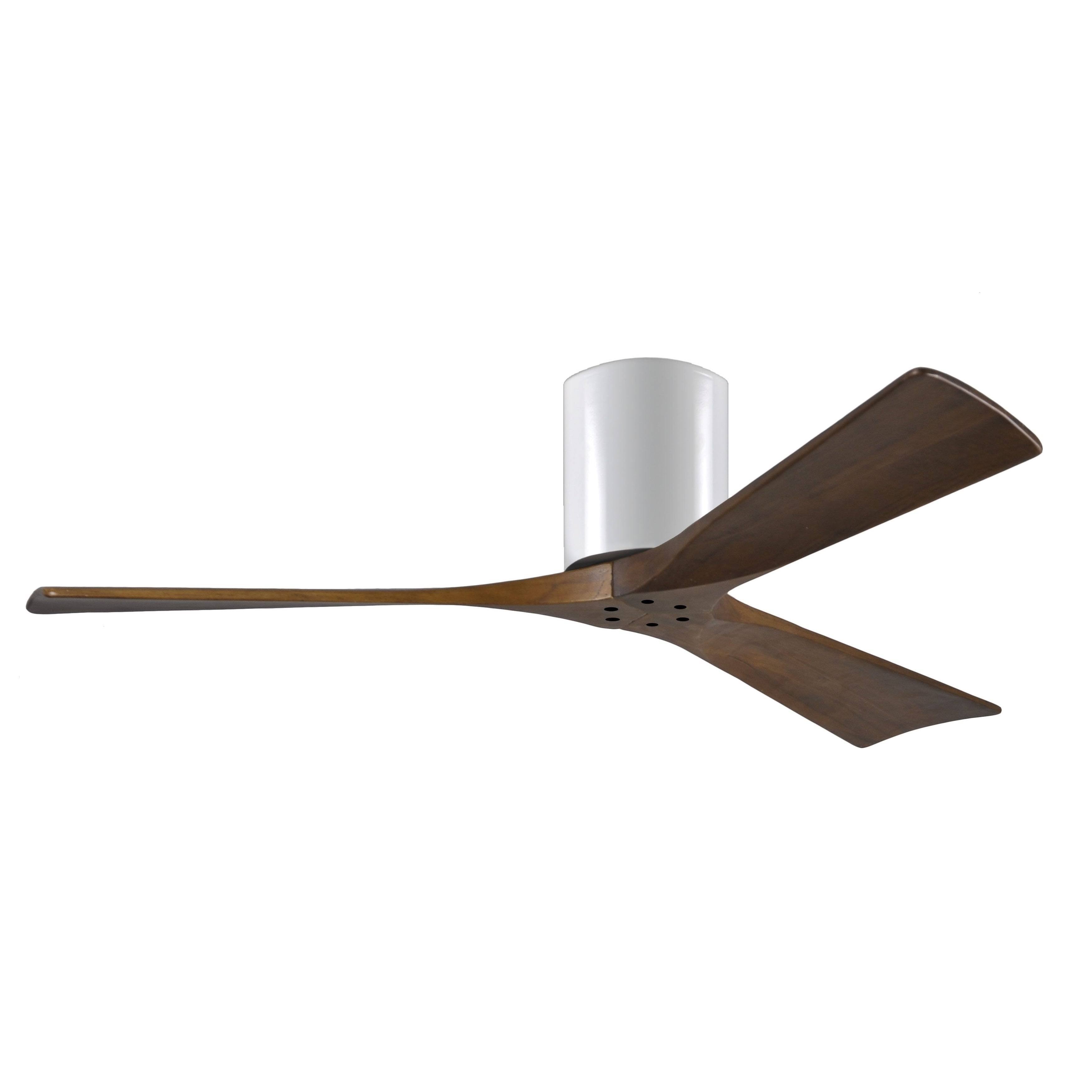 Matthews Fan Irene 52-Inch 3-Blade Walnut Paddle Ceiling Fan - Gloss White IR3H-52