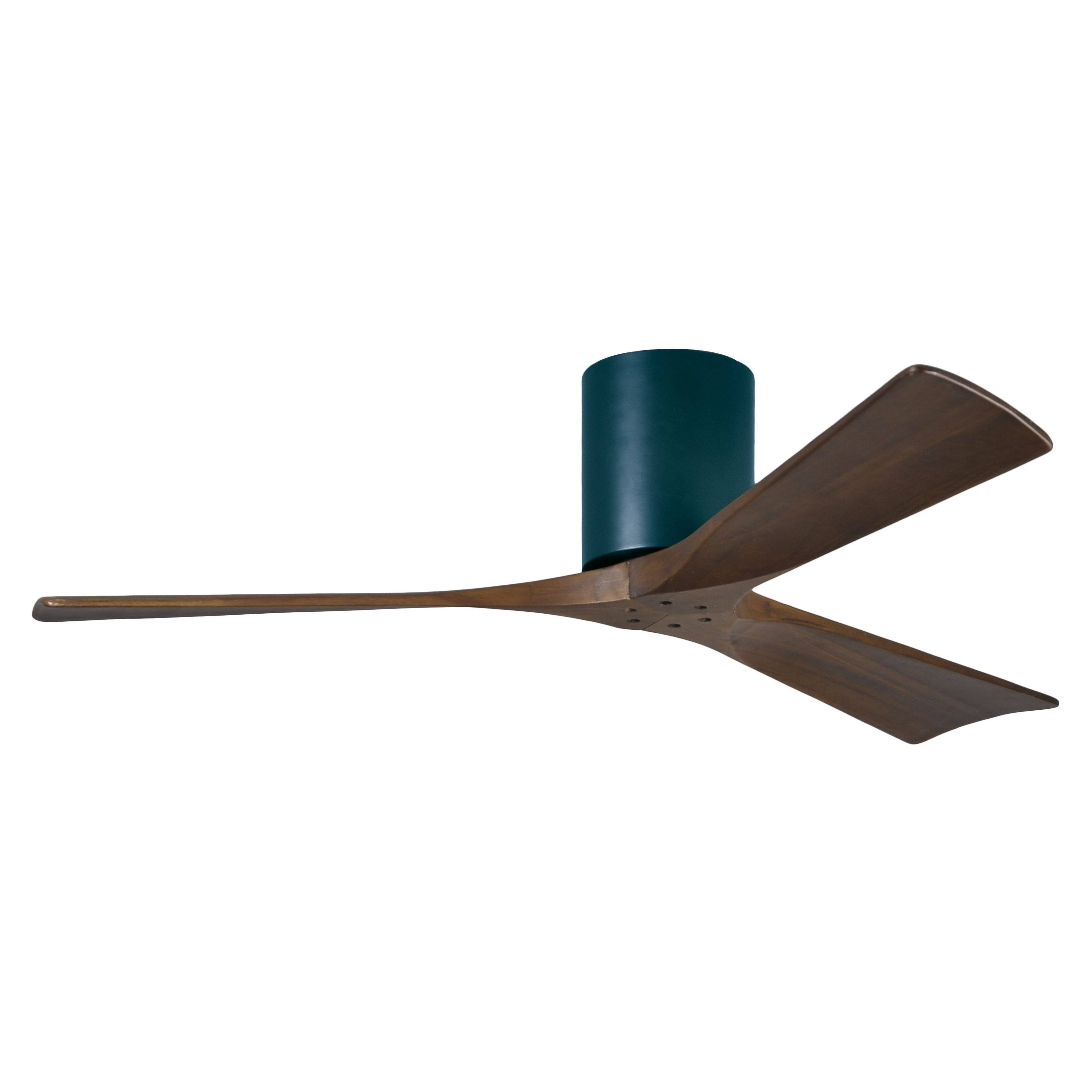 Matthews Fan Company Irene 52 Inch 3 Bladed Paddle Fan In Matte Black And Walnut Tone Blade