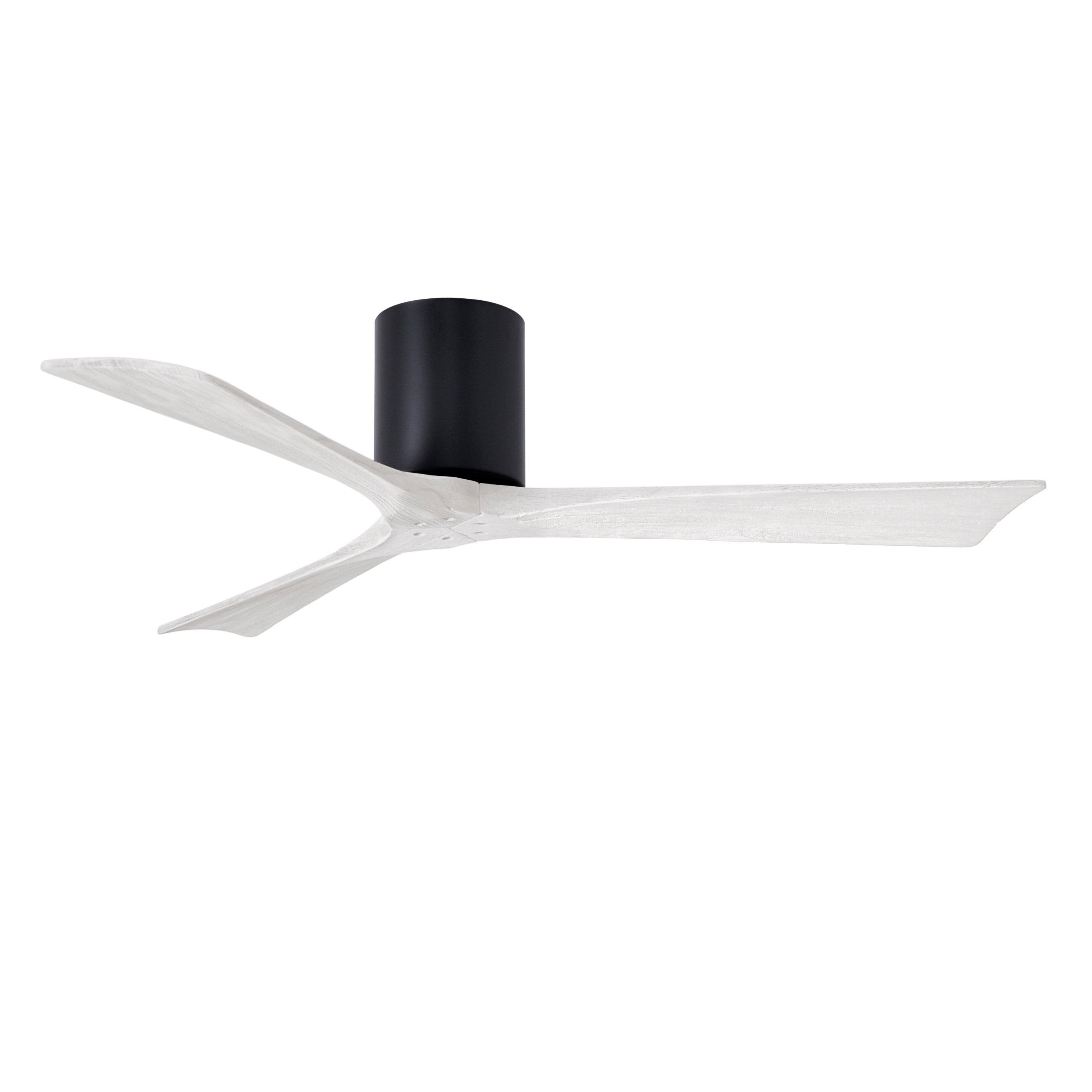 Irene Hugger Ceiling Fan by Matthews Fan Company, Matte Black, IR3H-BK-MWH-52
