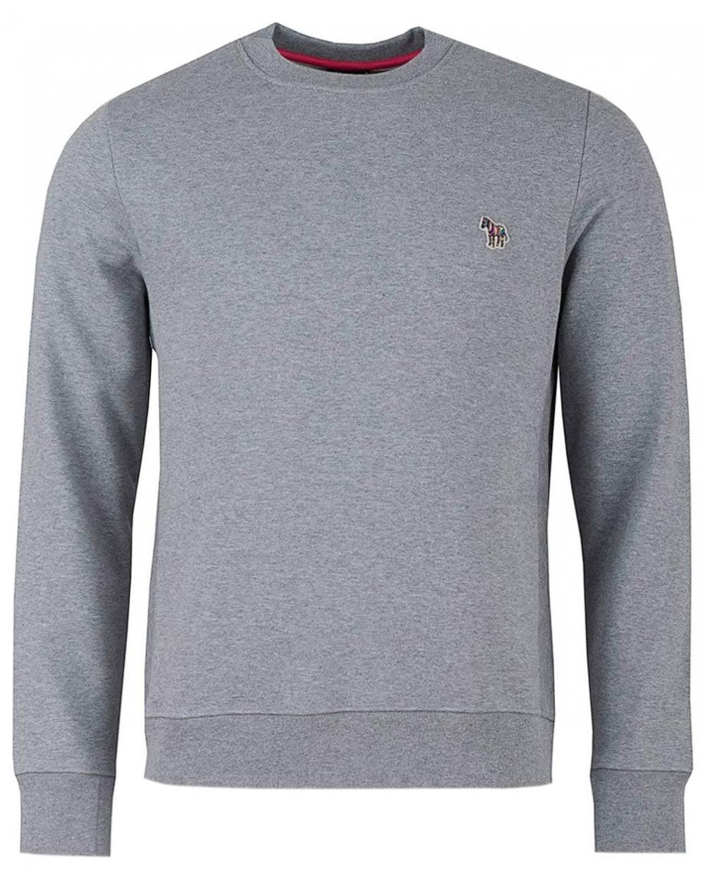 PS by Paul Smith Crew Neck Zebra Sweatshirt Colour: Grey, Size: XXL