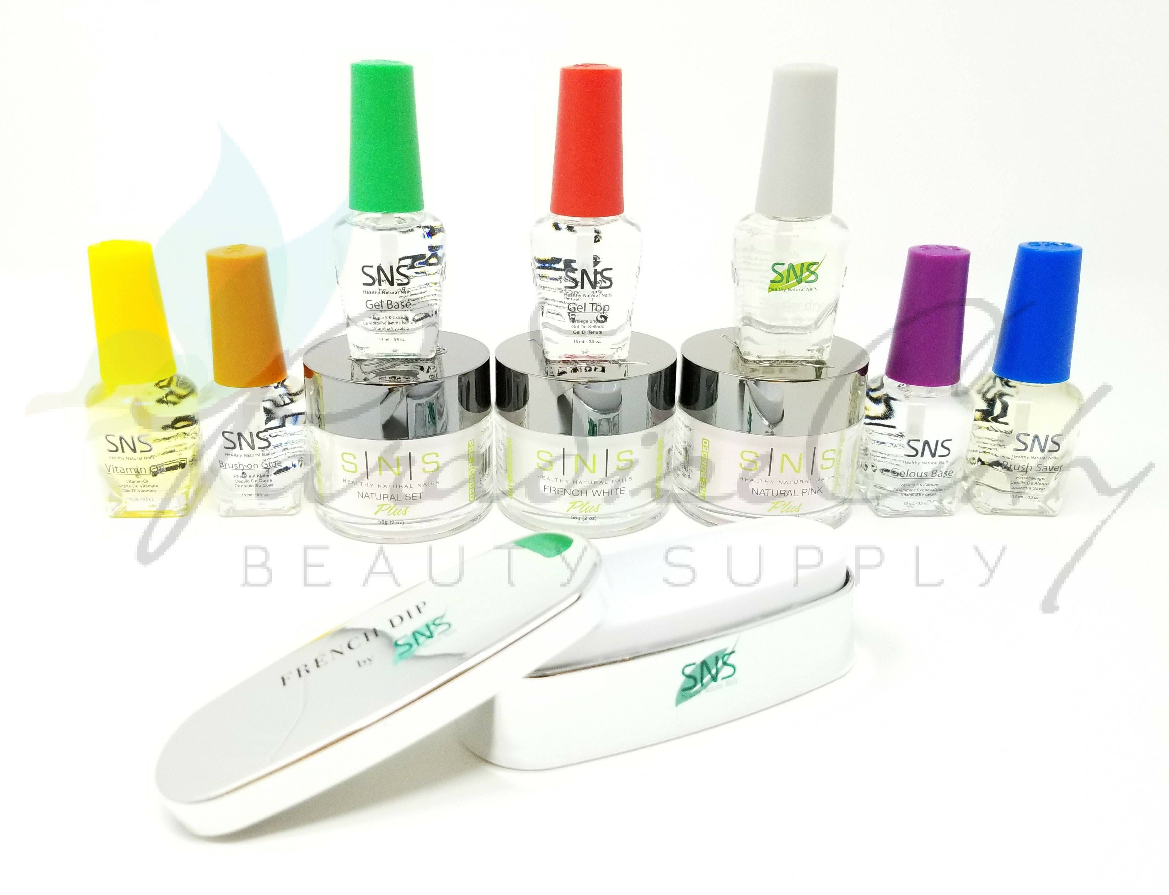 Sns Nail Dipping Powder Pink and White Student Starter Kit 3