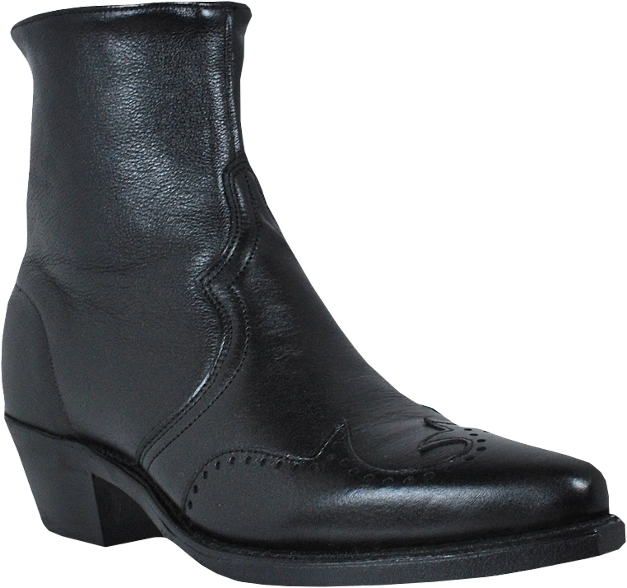 Abilene Western Wingtip Zipper Boots