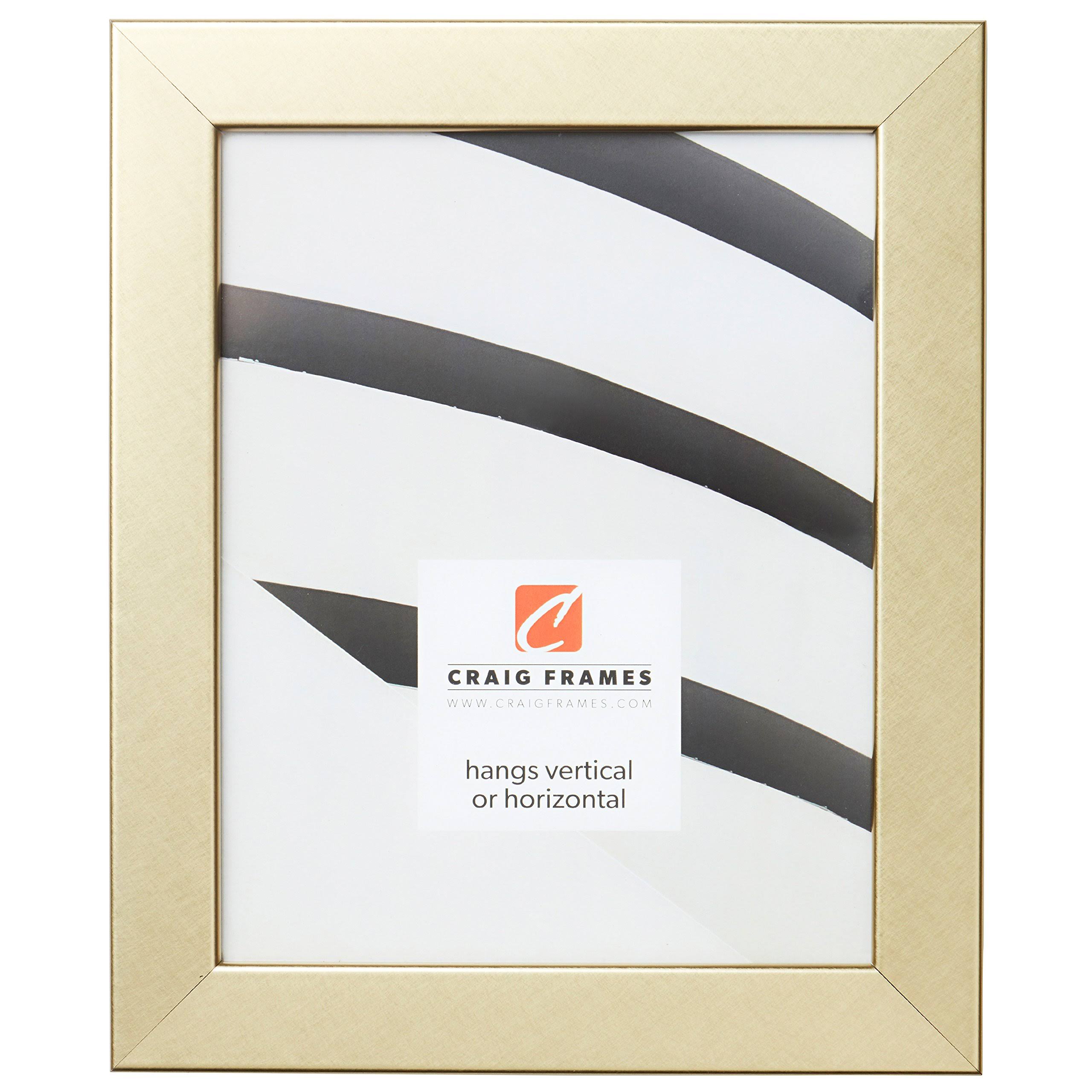 Craig Frames Bauhaus 125 Picture Frame, 19 x 25 inch, Brushed Gold