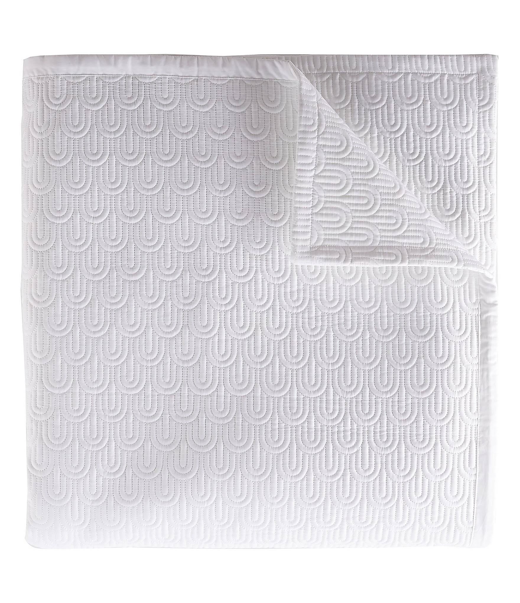 Ted Baker London Quilted Scallop Coverlet, King, White