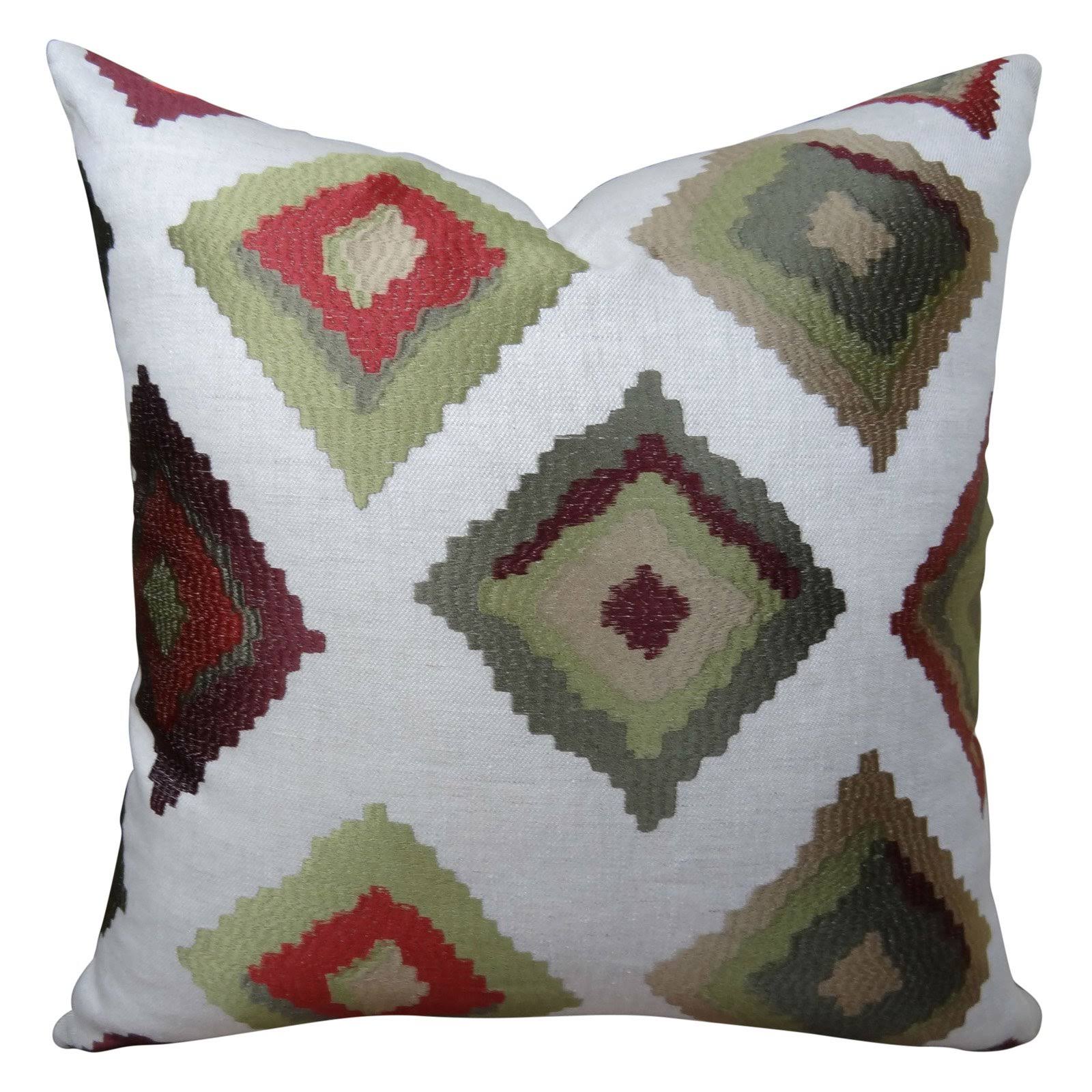 Plutus Red Earth Native-Trail Handmade Throw Pillow