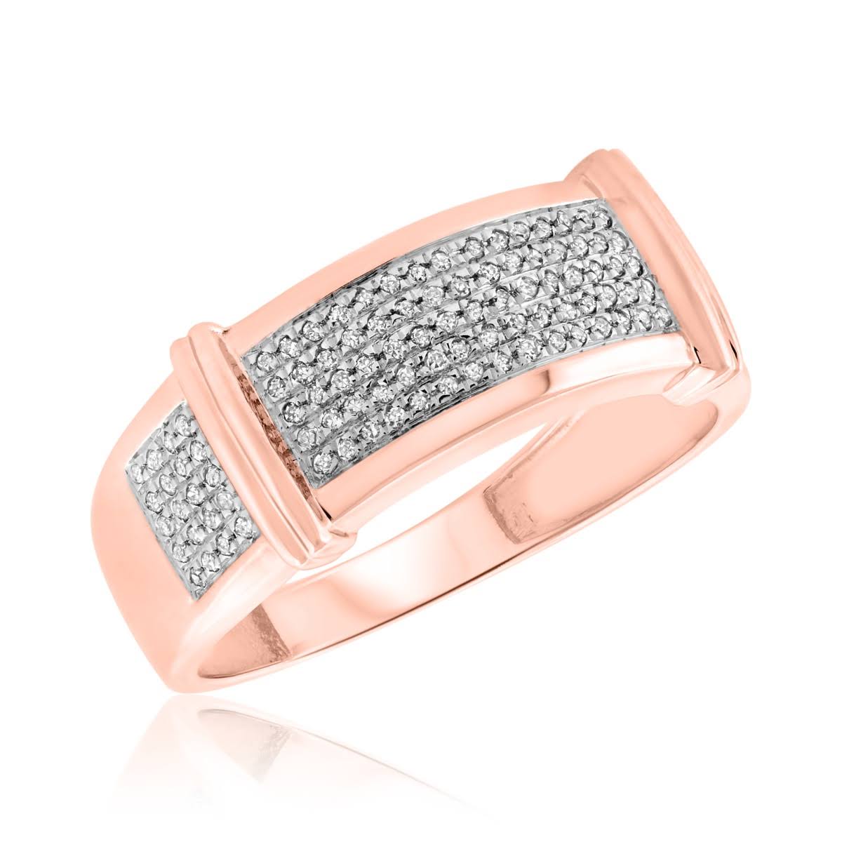 Amity Rose Gold Mens Wedding Bands