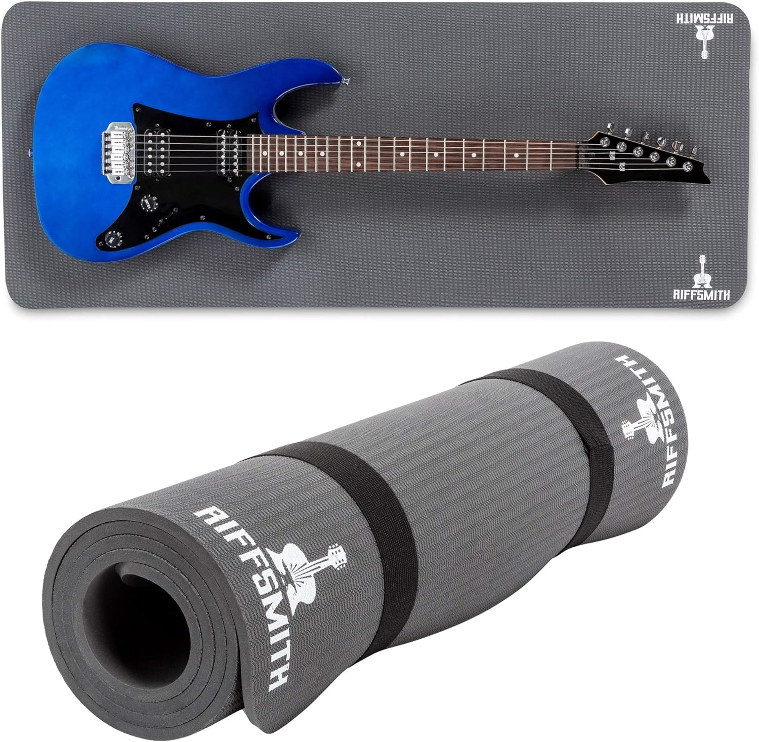 Guitar Work Mat, Premium 6 mm thick TPE Work Pad for Guitar Repair and Maintenance, Large 44 inch Long x 18 inch wide, Safe for All Finishes