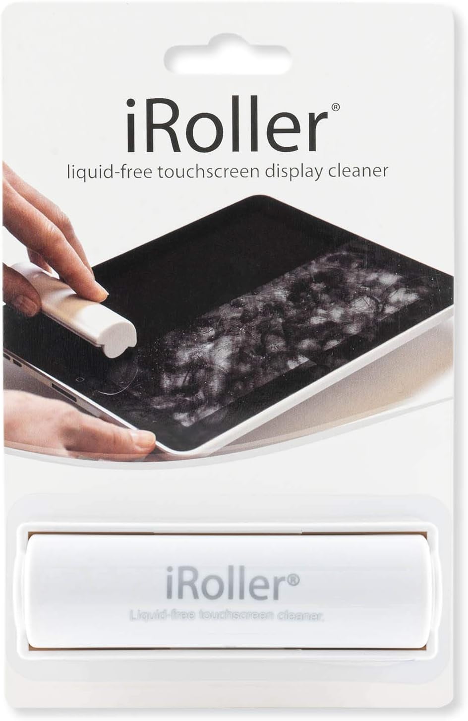 iRoller Screen Cleaner - Reusable, Liquid Less Touchscreen Portable, Easy-to-Use, Removes Smudges, Non-Chemical Cleaner for iPad, Laptop, MacBook, PC Monitors, iPhone & Samsung Smartphones