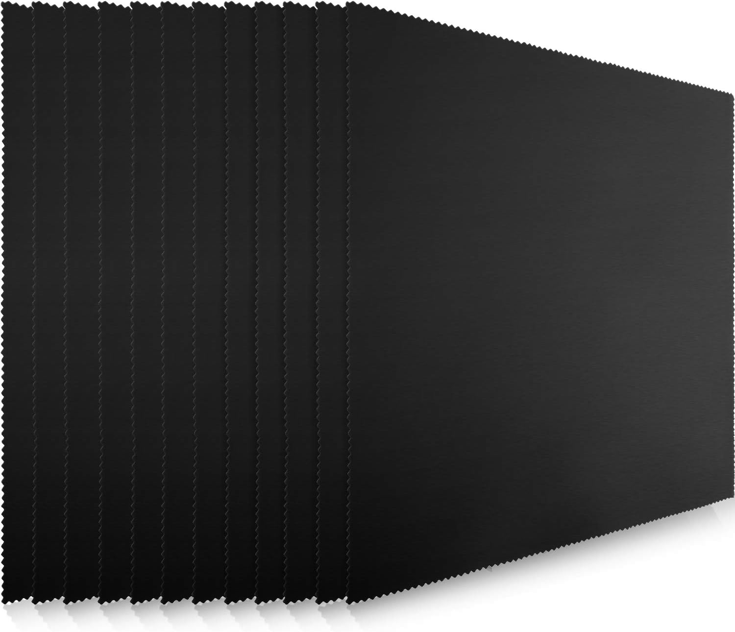 Frienda 12 Pieces Extra Large Microfiber Cleaning Cloths 12 x 12 inch Oversized Lens Cleaning Cloths for Cleaning All Electronic Device Screens Eyeglasses Delicate Surfaces (Black)