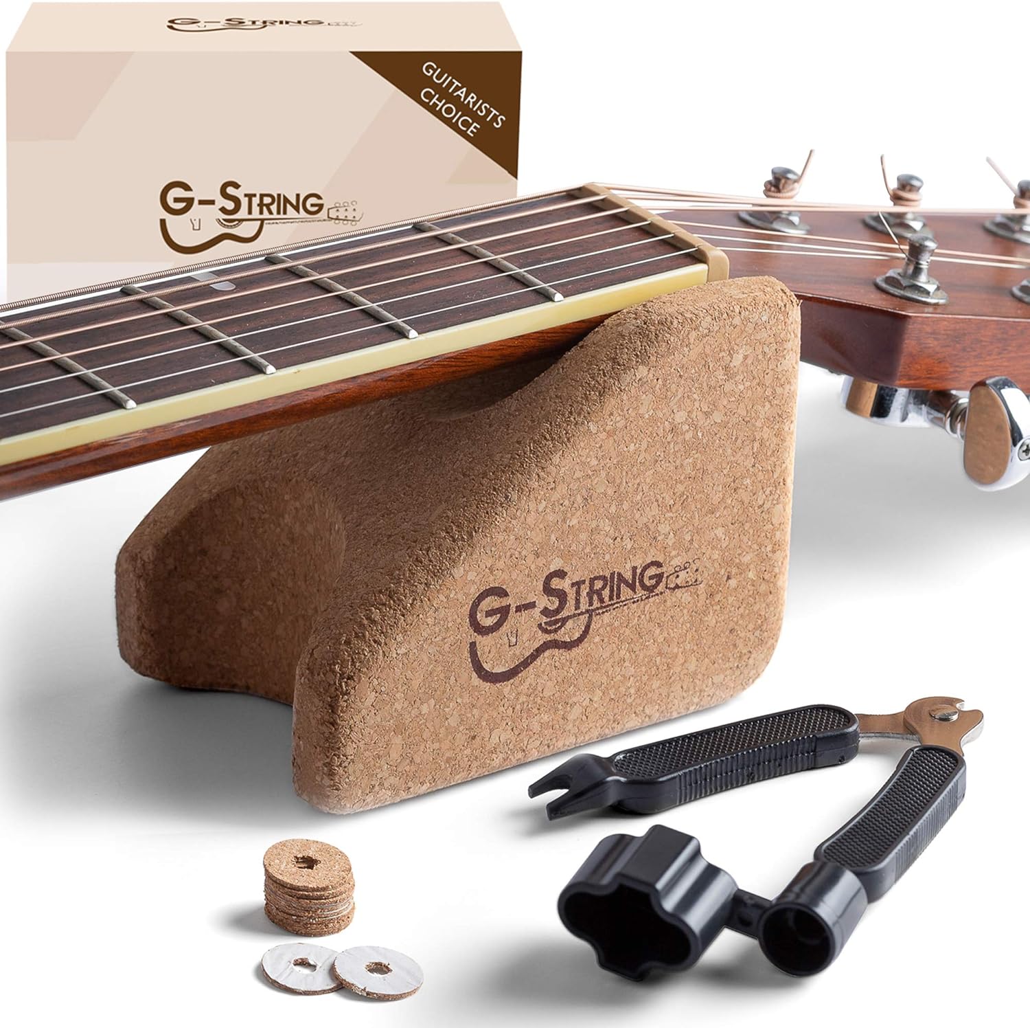 Guitar Neck Rest Support Cradle + Guitar String Winder and Cutter Tool - Guitar Accessories Tool Kit for Repair, Maintenance and Cleaning