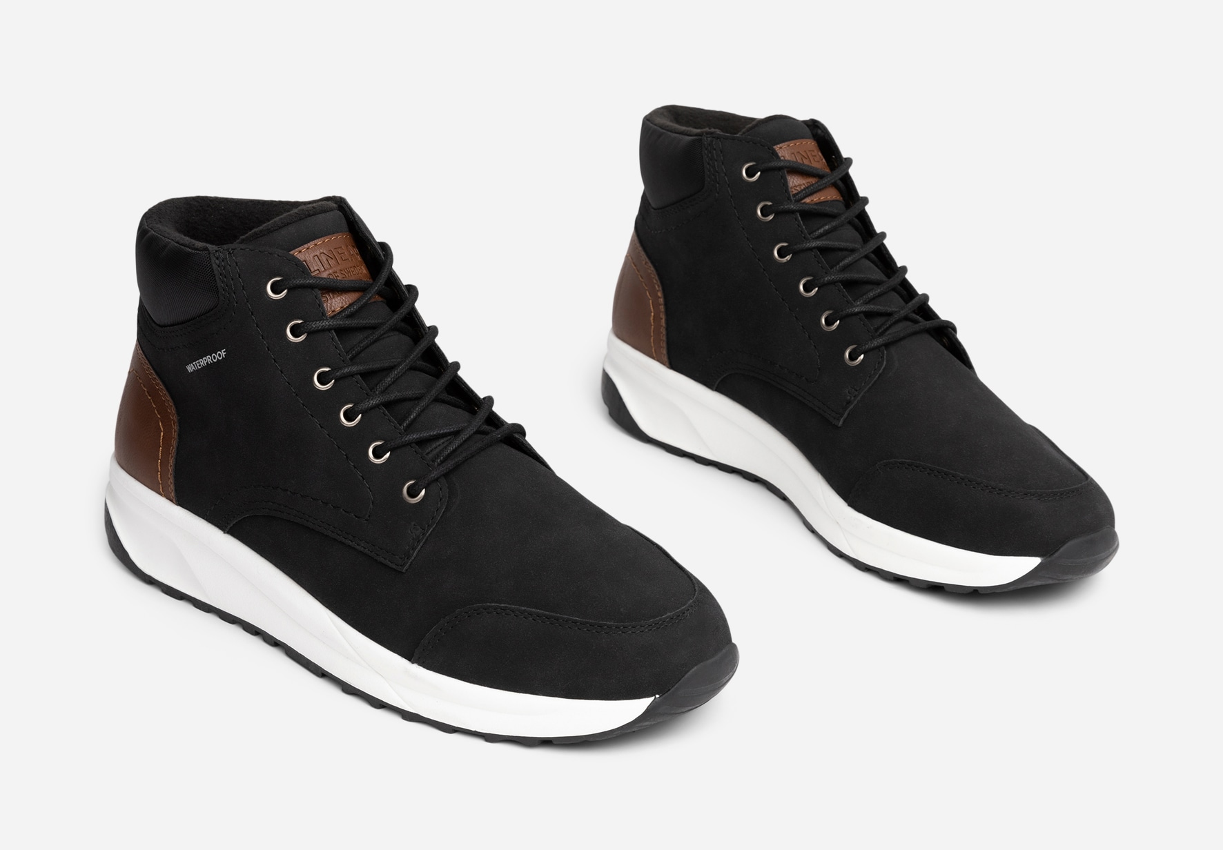 LINEAR, Fleecefodrade höga sneakers waterproof