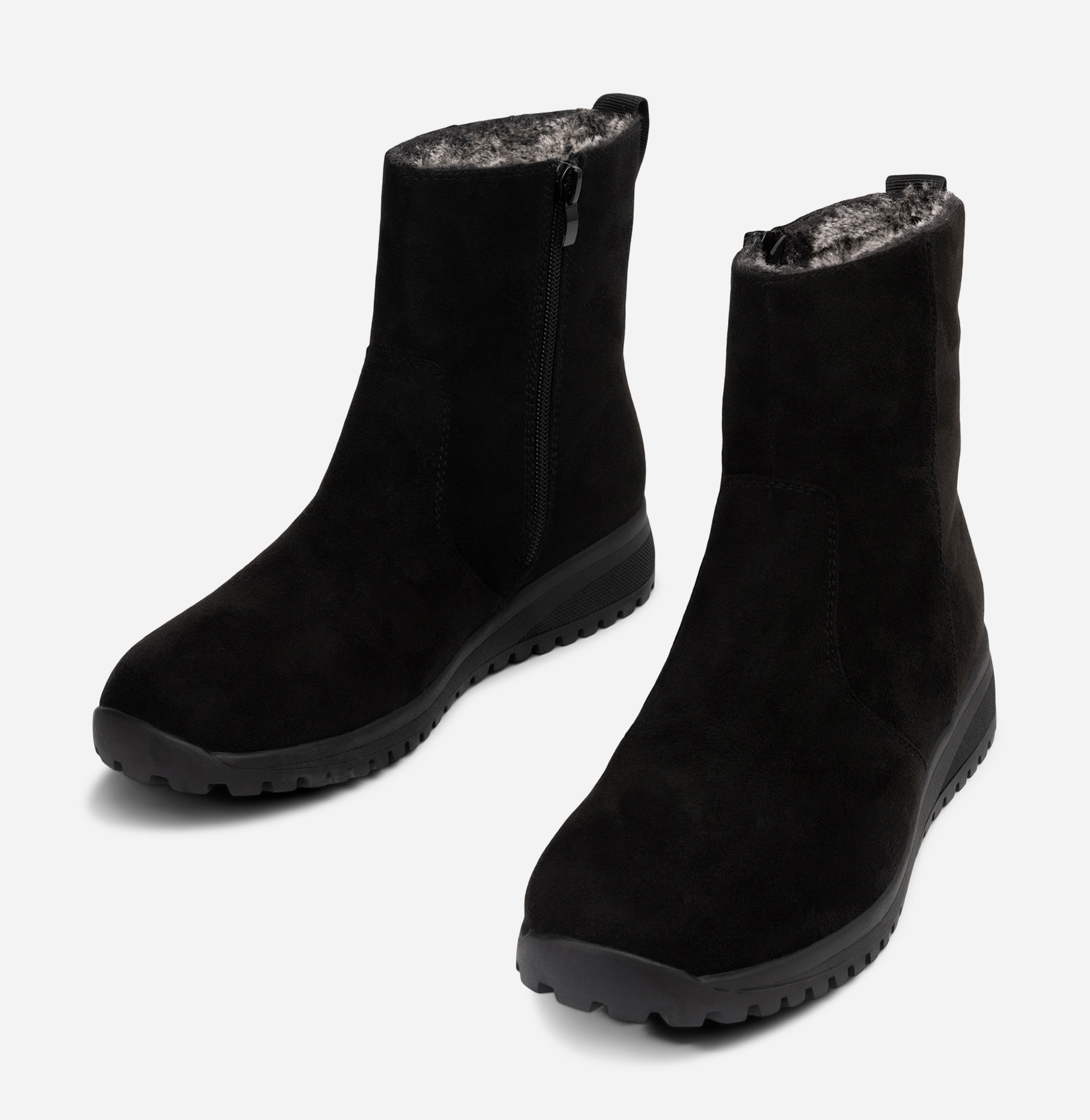 SO ALL, Varmfodrade boots med dragkedja