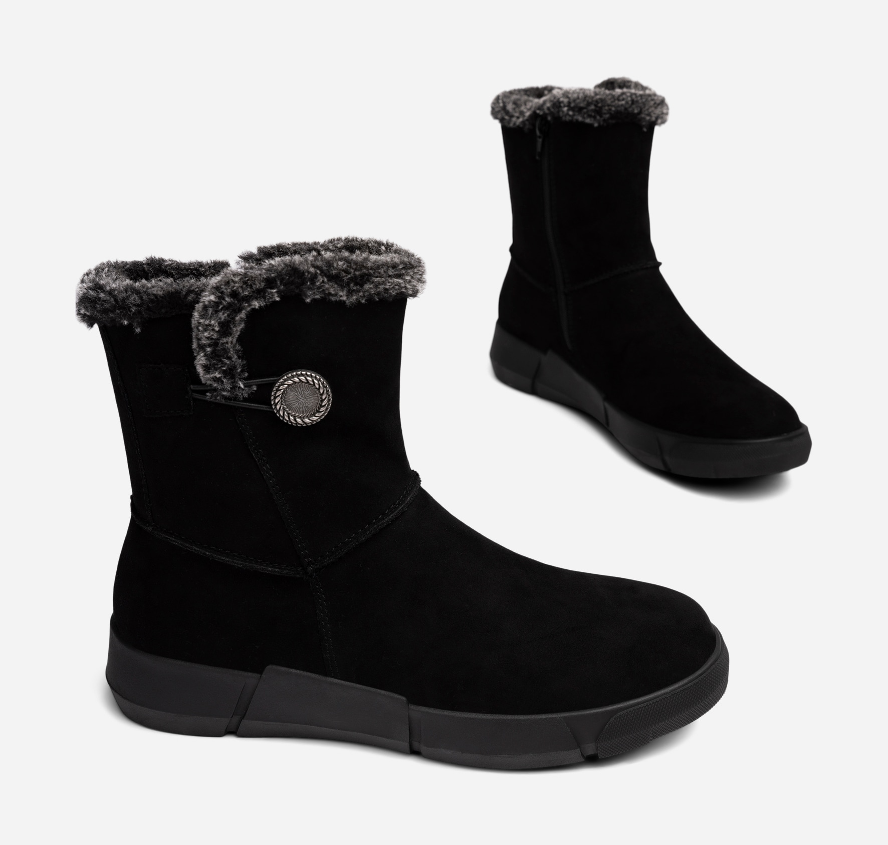 SO ALL, Varmfodrade boots med dragkedja