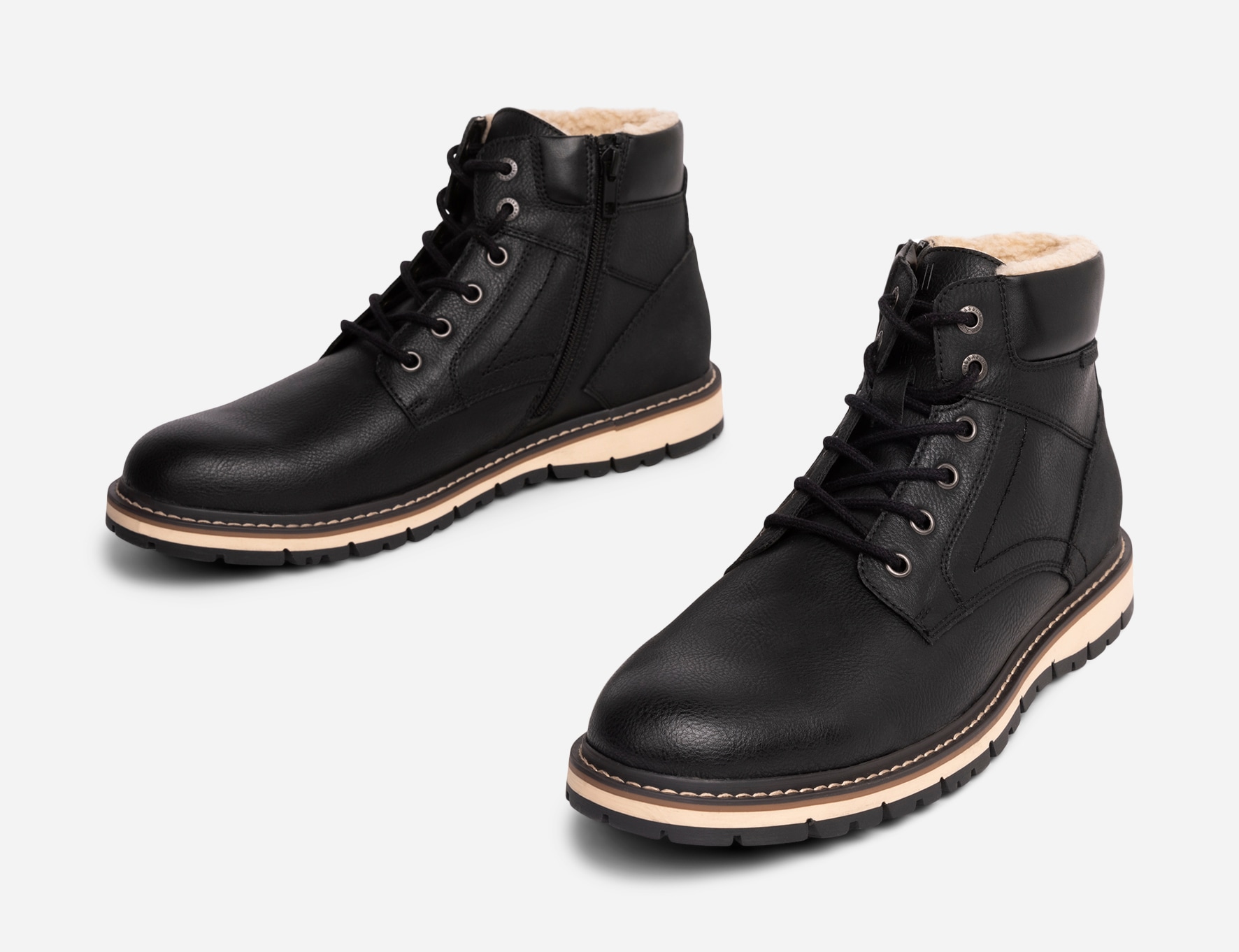 IGUASSU, Varmfodrade boots med snörning