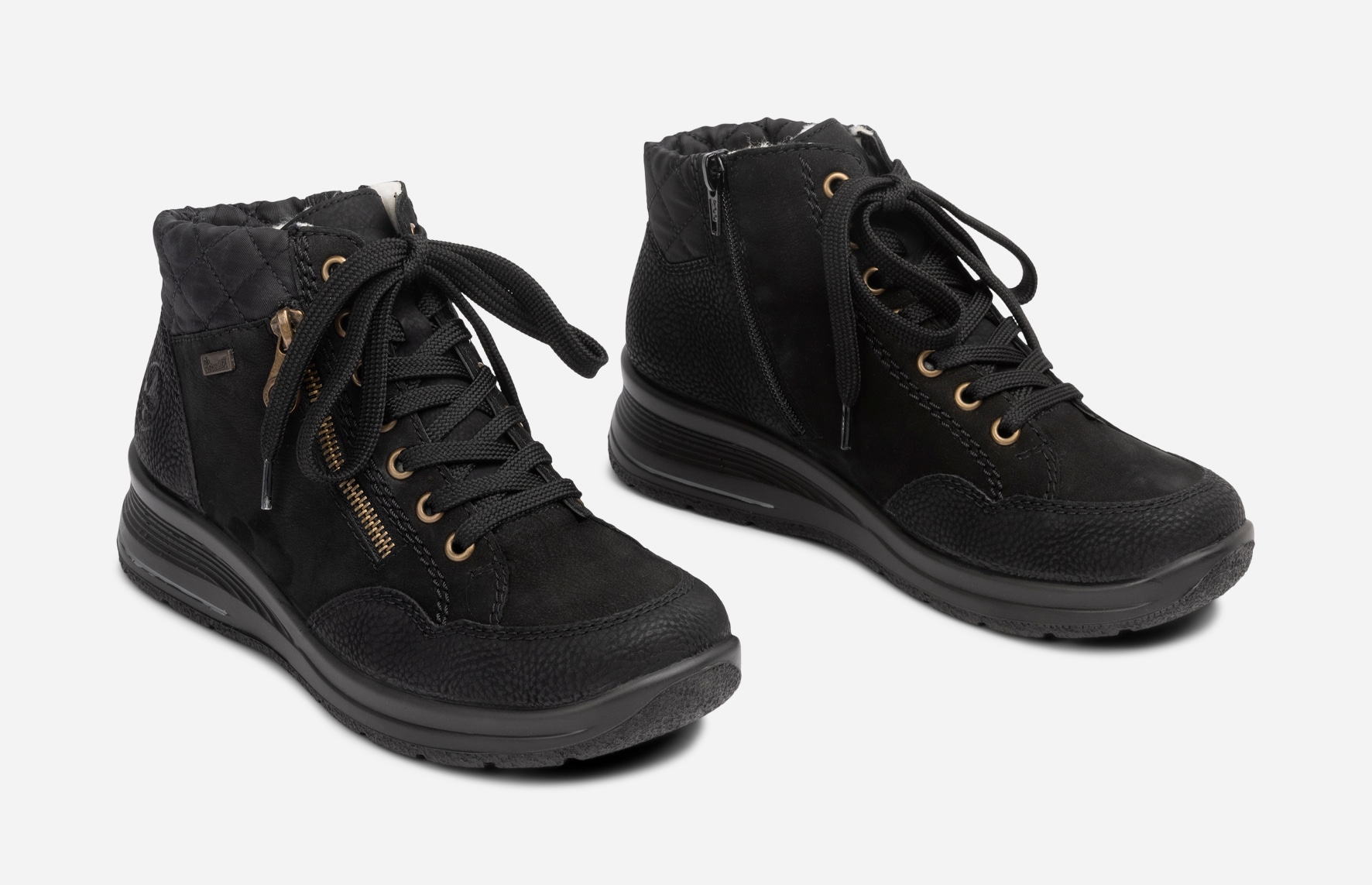 RIEKER, Varmfodrade höga sneakers waterproof