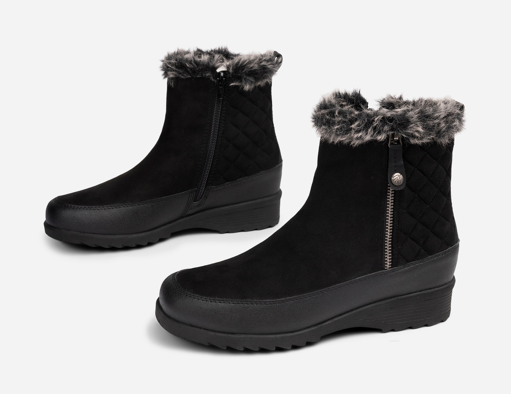 SO ALL, Varmfodrade boots med dragkedja