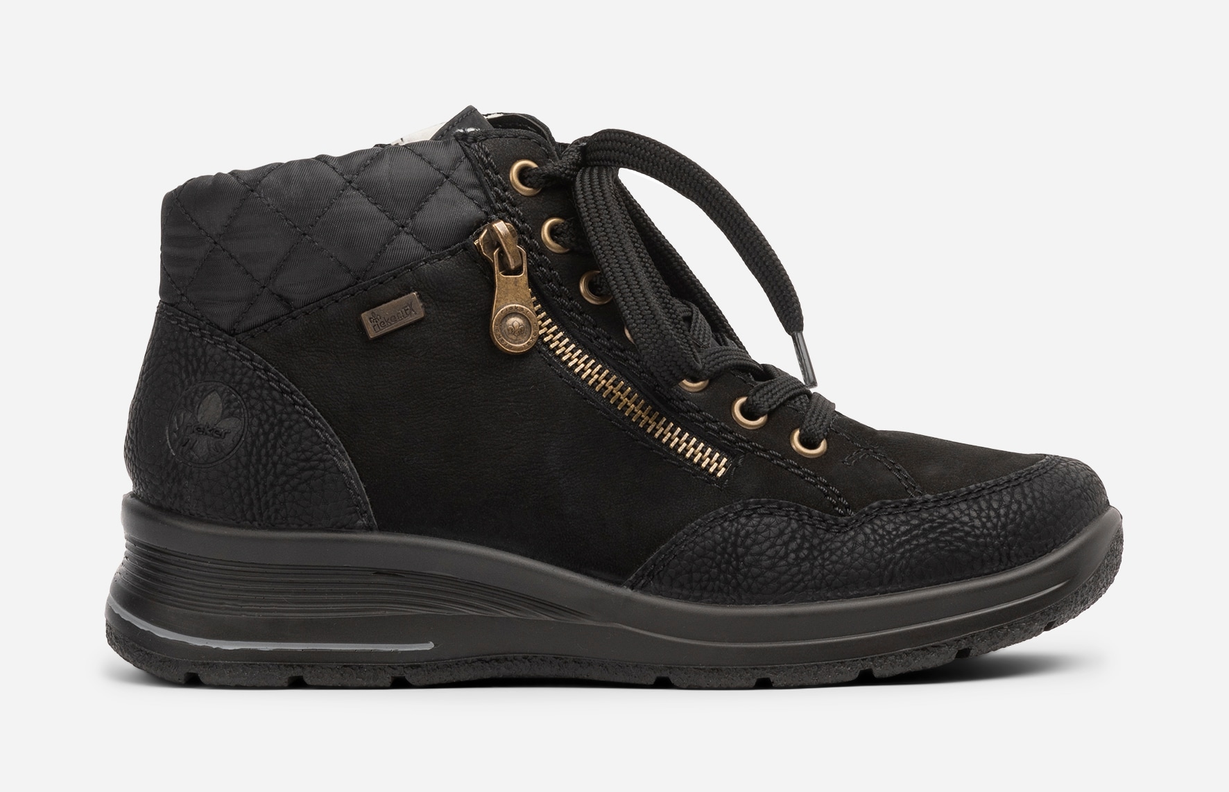 RIEKER, Varmfodrade höga sneakers waterproof