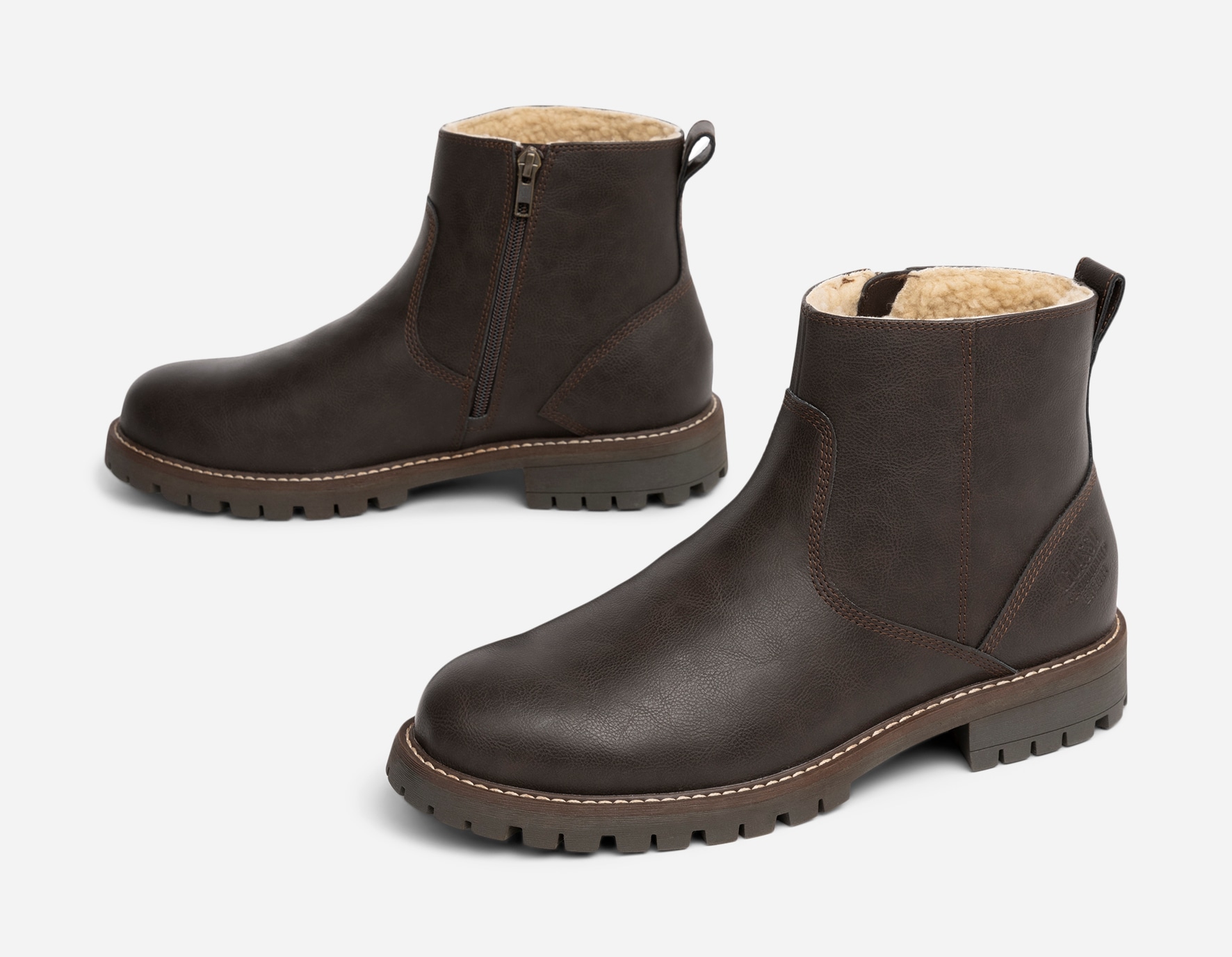 IGUASSU, Varmfodrade boots med dragkedja