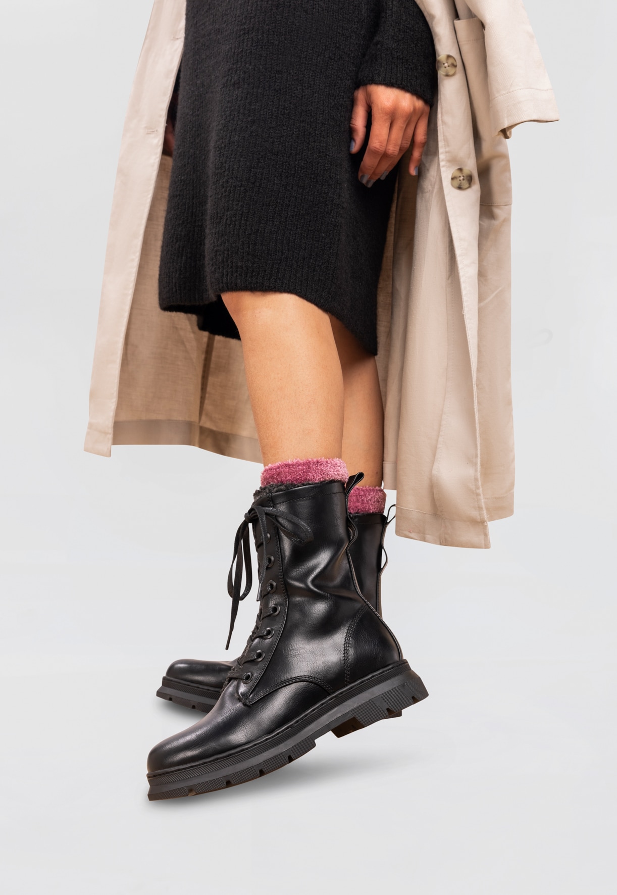 SO ALL, Varmfodrade kängor med dragkedja