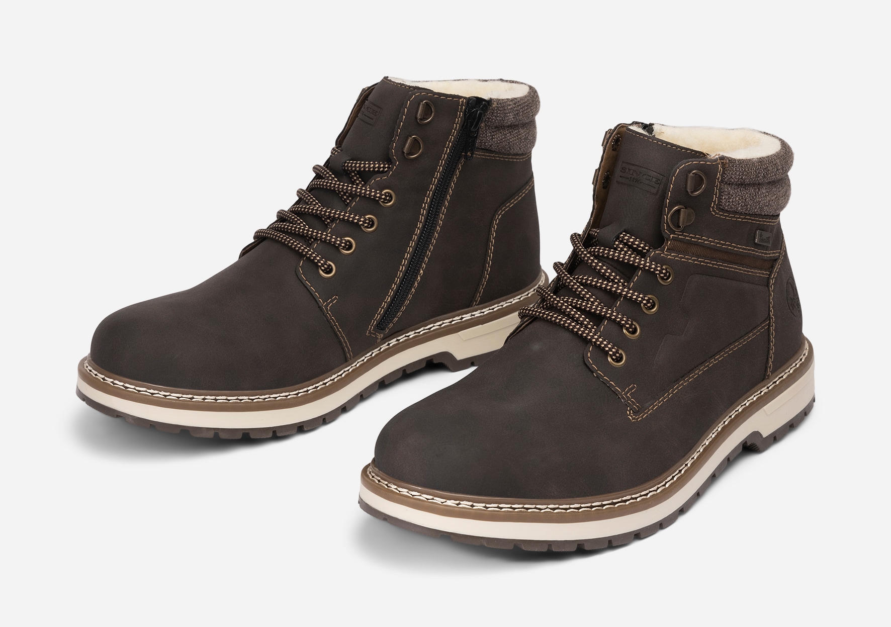 RIEKER, Varmfodrade kängor med dragkedja