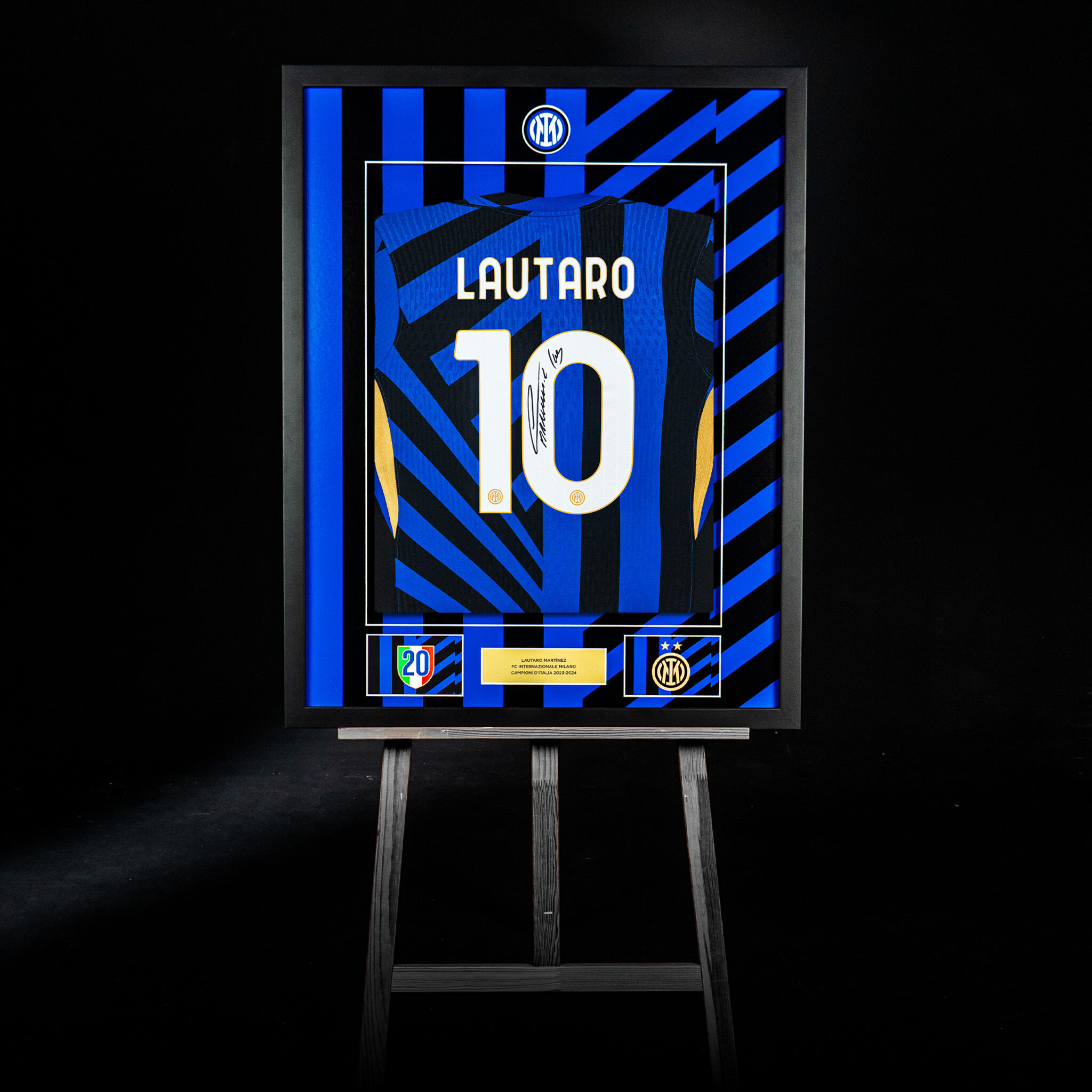 IM HOME MATCH JERSEY 2 STARS 2024/25 SIGNED BY LAUTARO