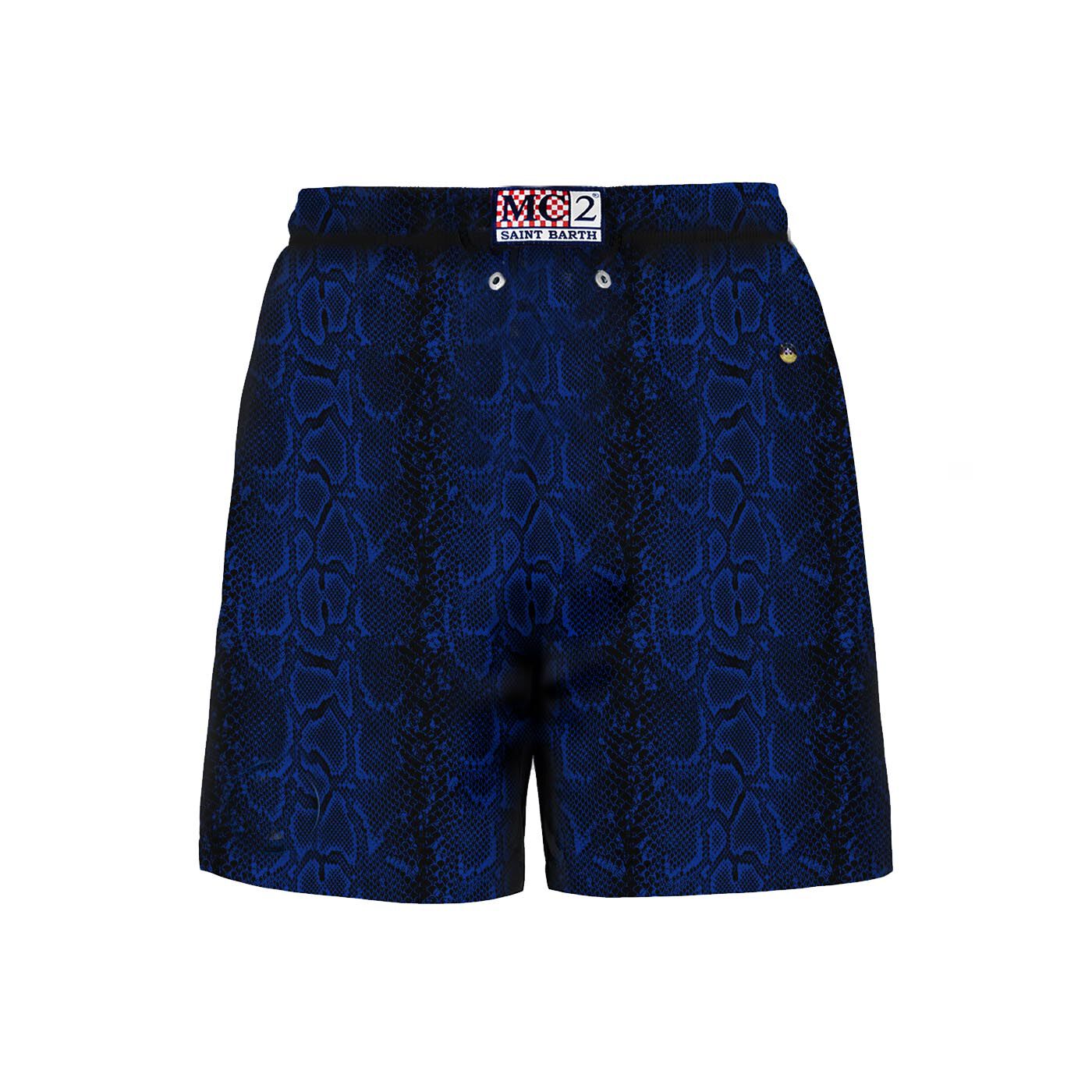 IM INTER X MC2 SAINT BARTH BISCIONE PATTERN MEN'S TRUNKS