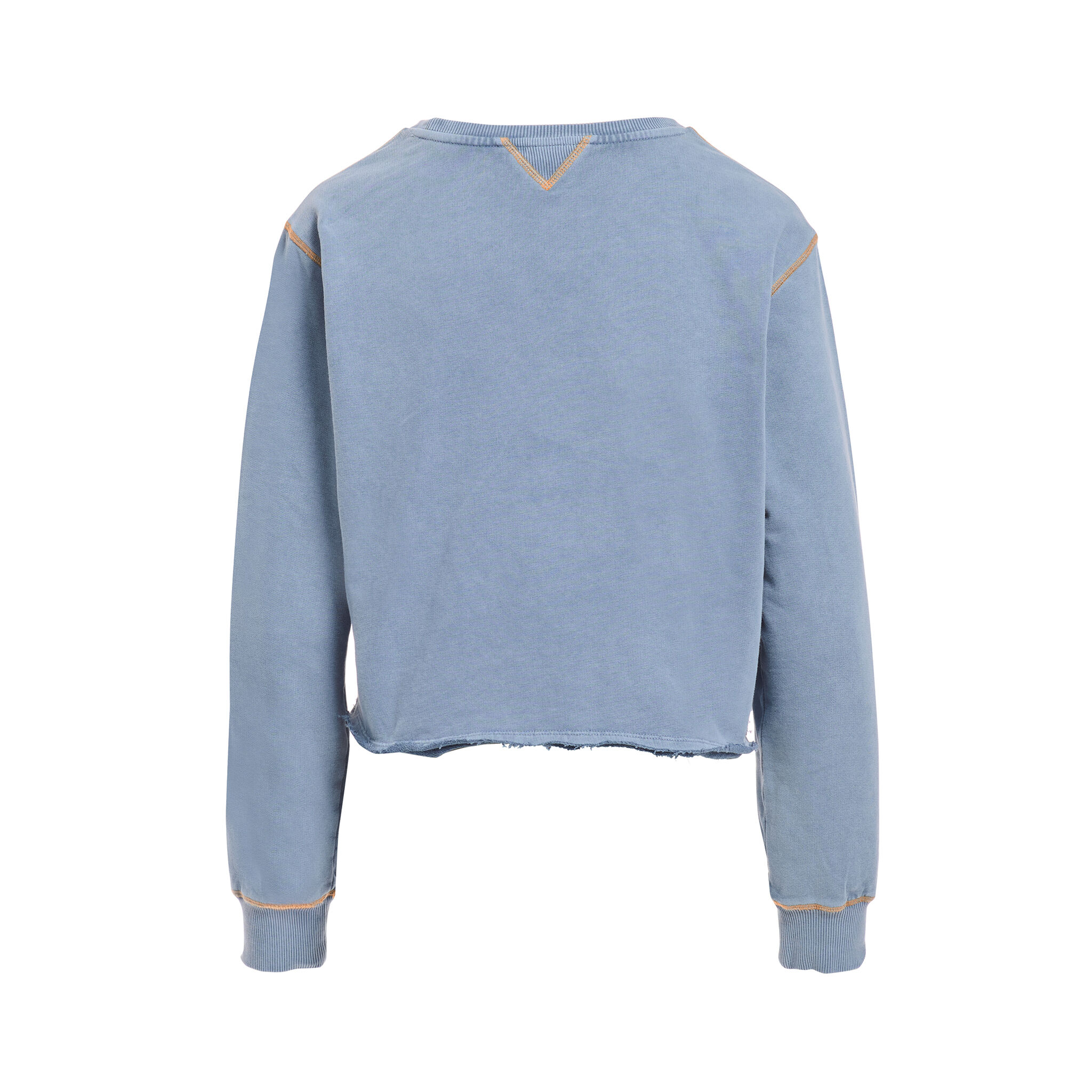 IM DENIM CROP SWEATSHIRT STONE WASH WOMEN