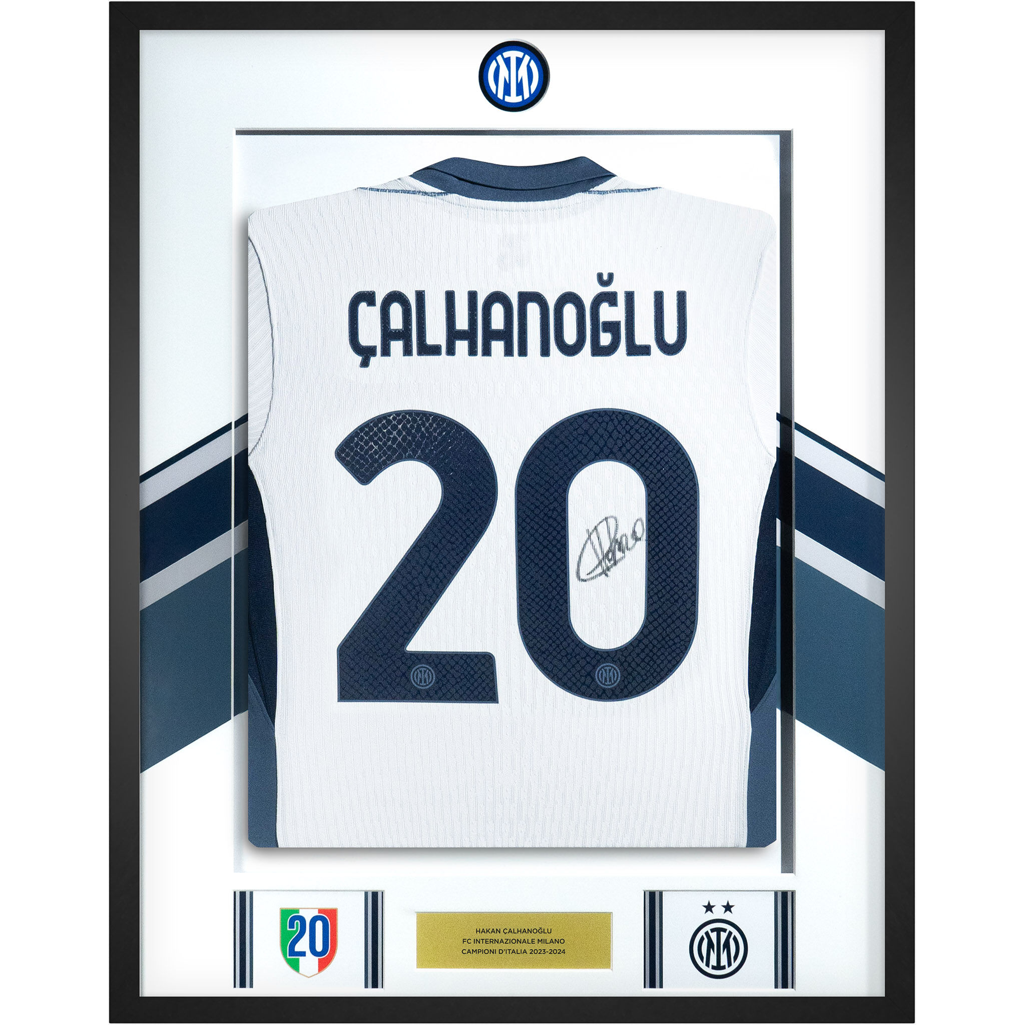 IM AWAY MATCH JERSEY 2 STARS 2024/25 SIGNED BY CALHANOGLU