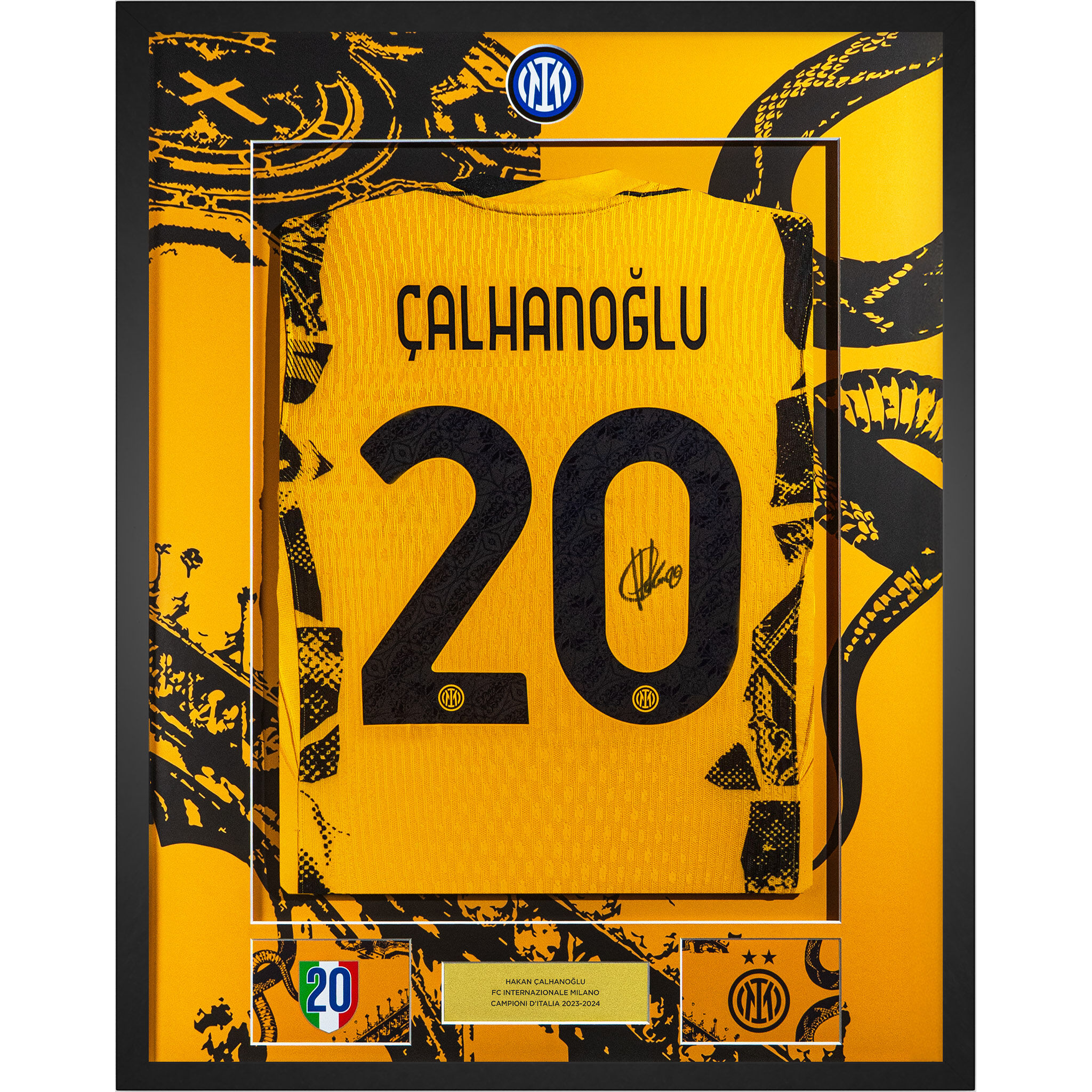IM THIRD MATCH JERSEY 2 STARS 2024/25 SIGNED BY CALHANOGLU