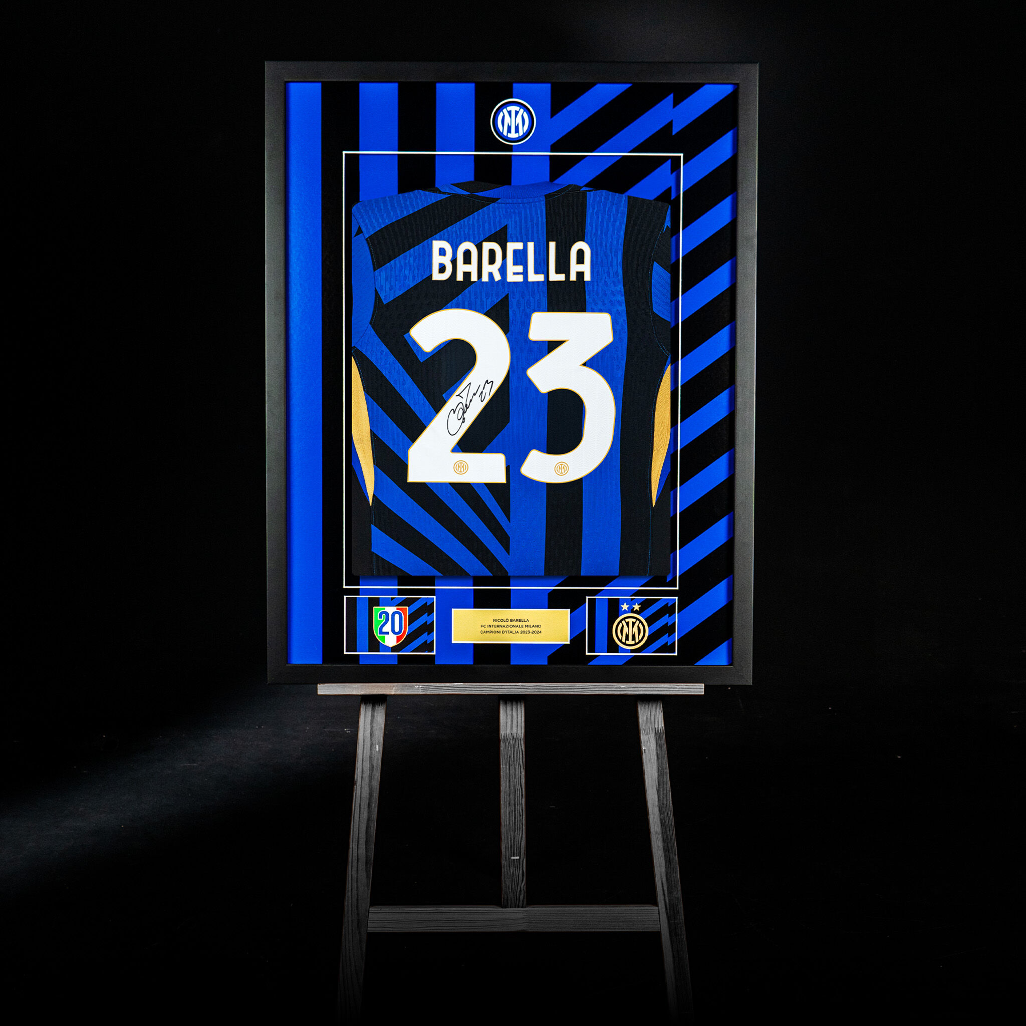 IM HOME MATCH JERSEY 2 STARS 2024/25 SIGNED BY BARELLA