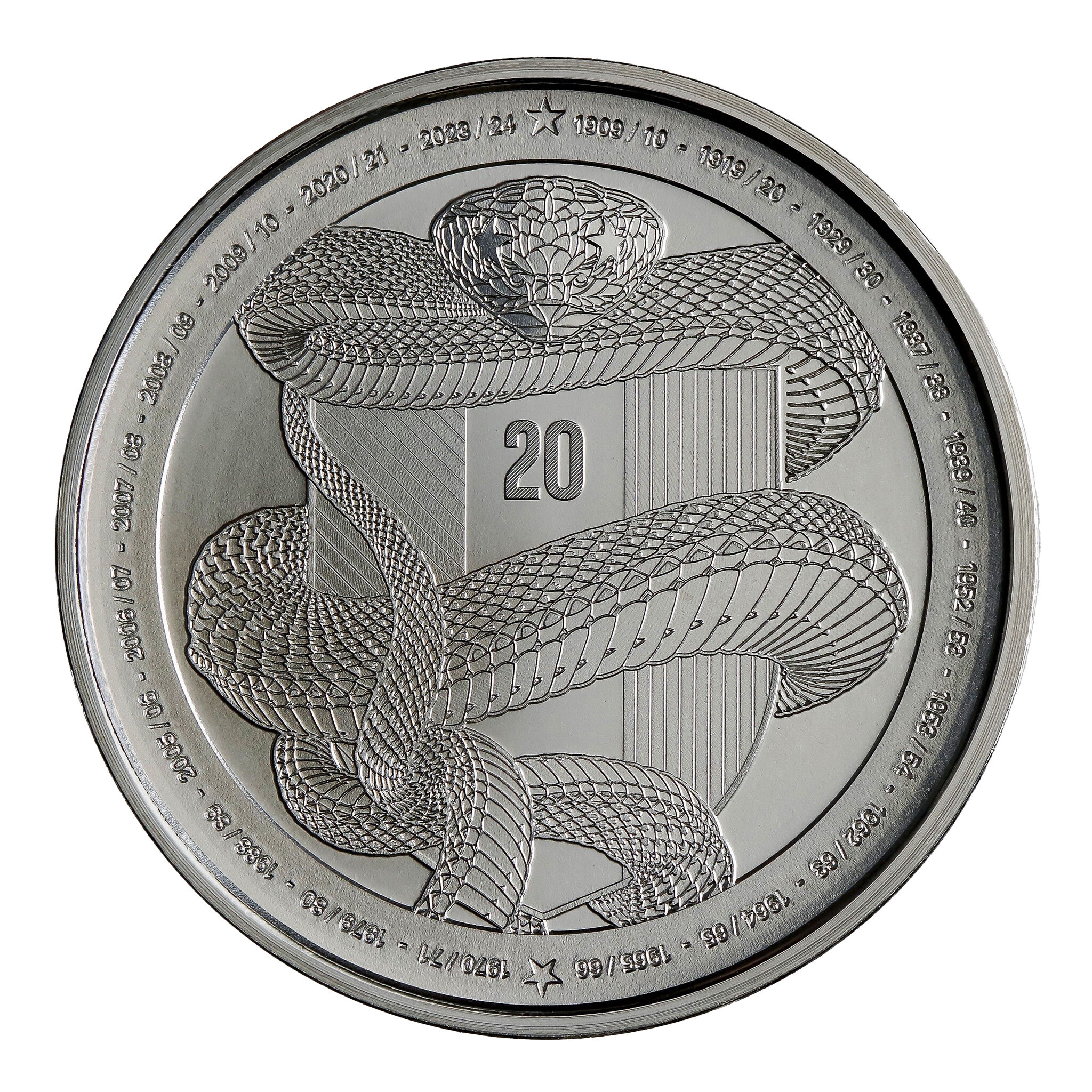 IM CAMPIONI D'ITALIA 2023/24 OFFICIAL MEDAL IN SILVER