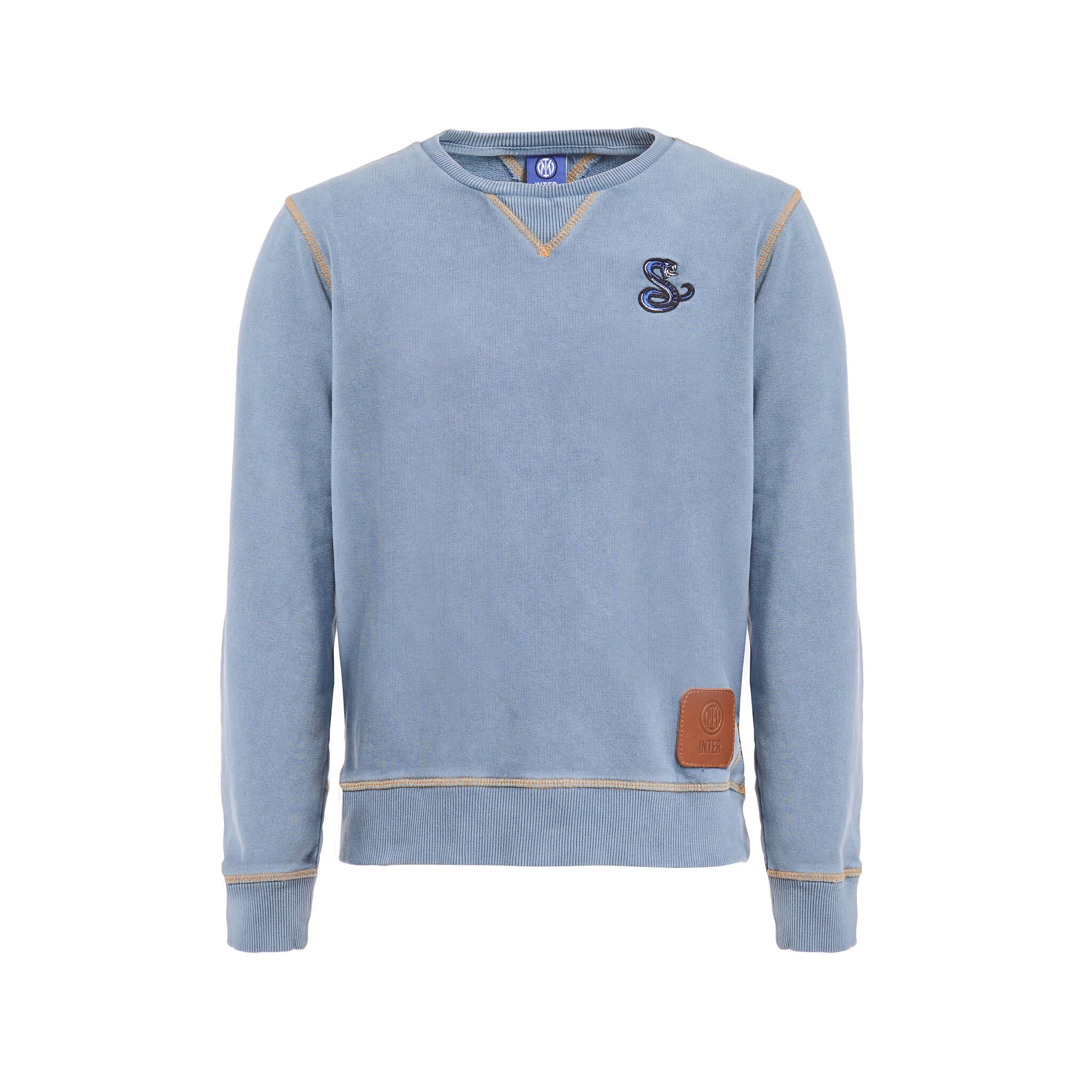 IM DENIM CREWNECK SWEATSHIRT STONE WASH KIDS