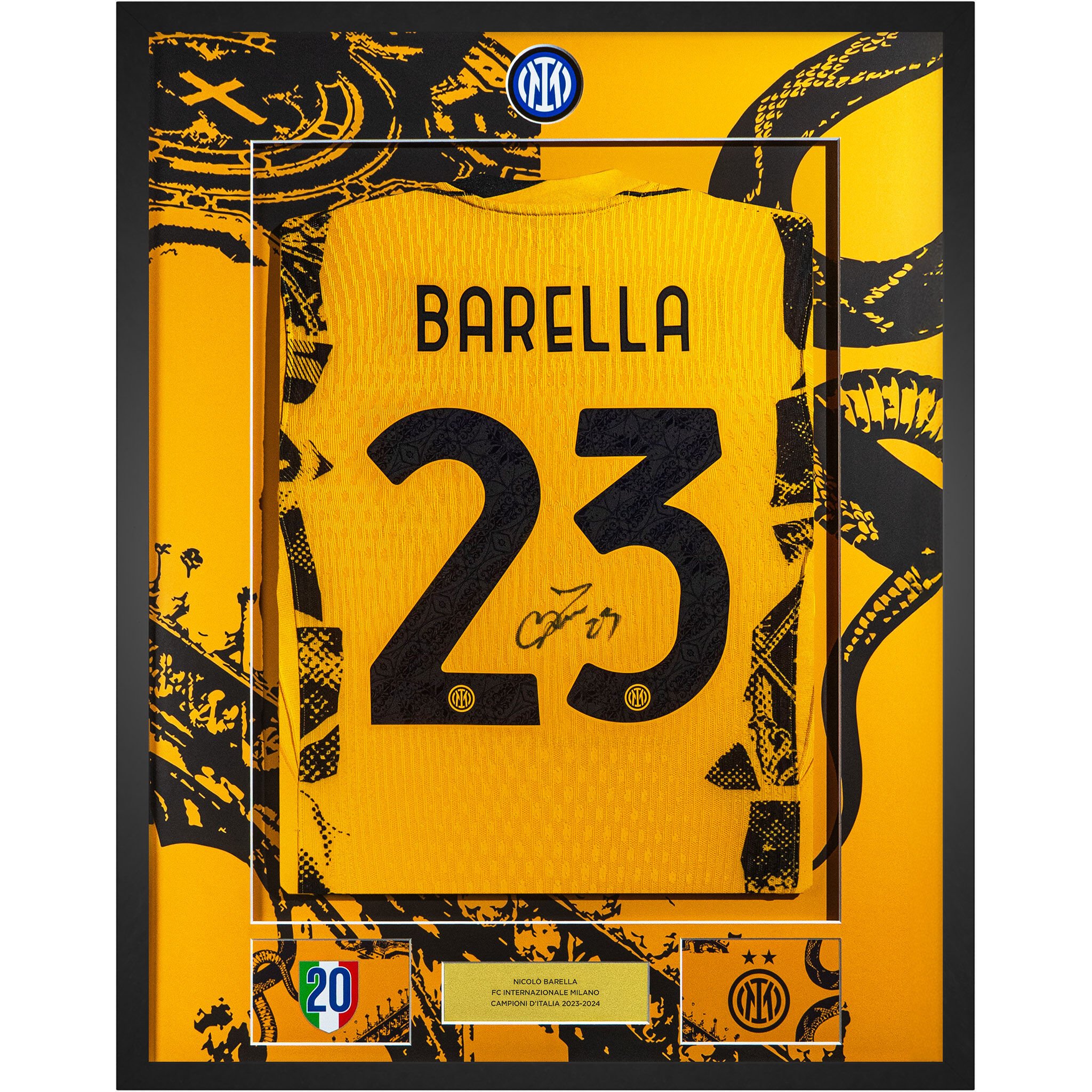 IM THIRD MATCH JERSEY 2 STARS 2024/25 SIGNED BY BARELLA