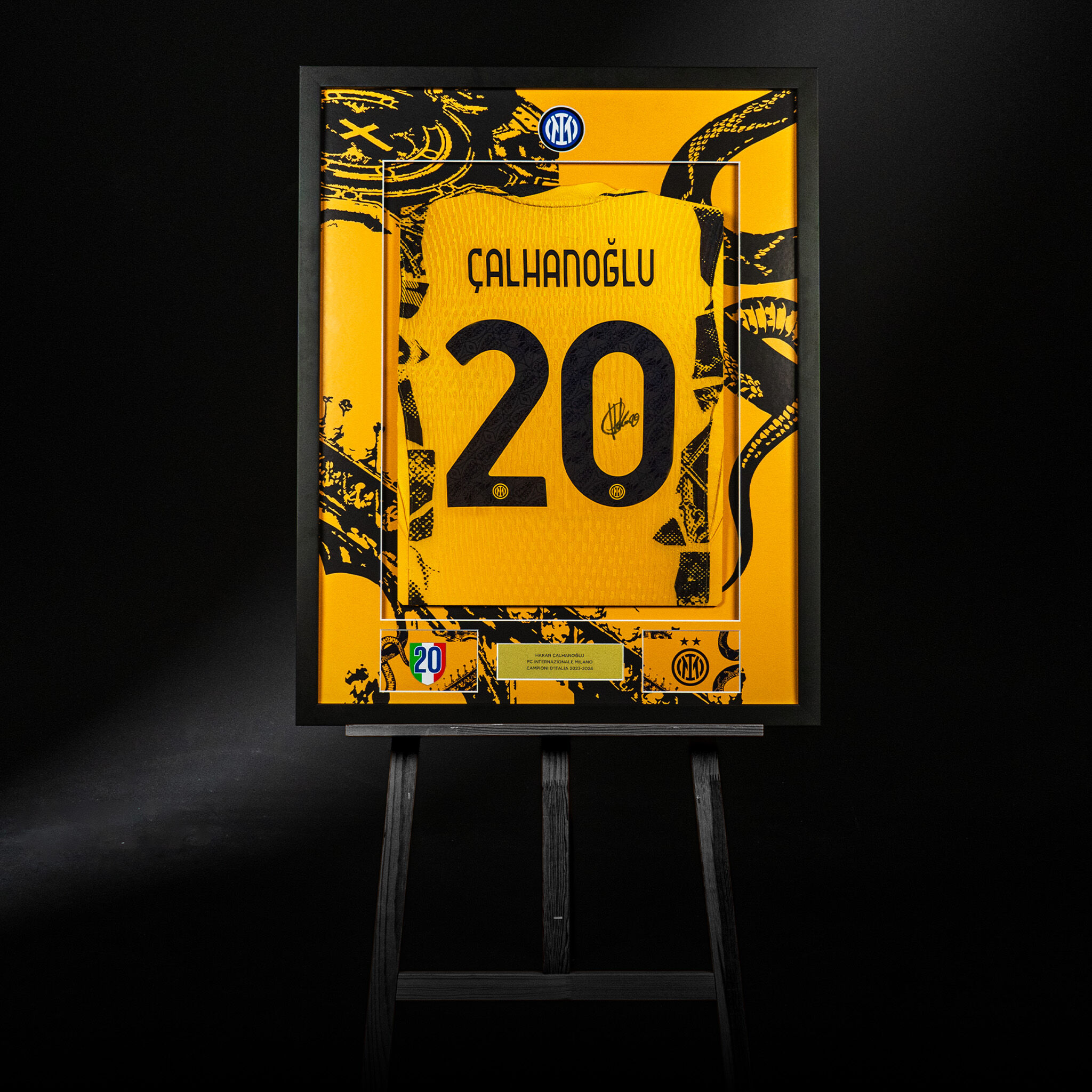 IM THIRD MATCH JERSEY 2 STARS 2024/25 SIGNED BY CALHANOGLU