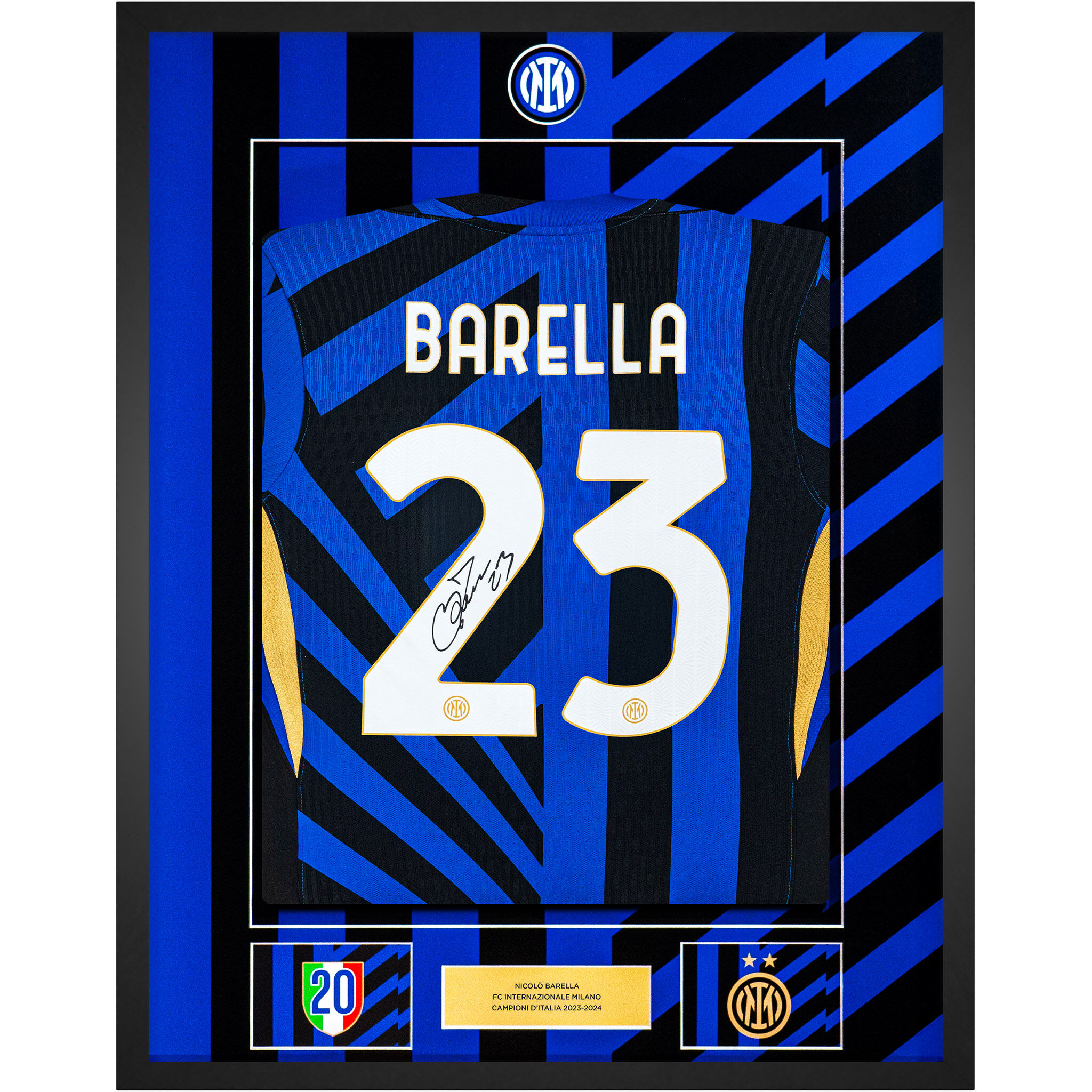 IM HOME MATCH JERSEY 2 STARS 2024/25 SIGNED BY BARELLA