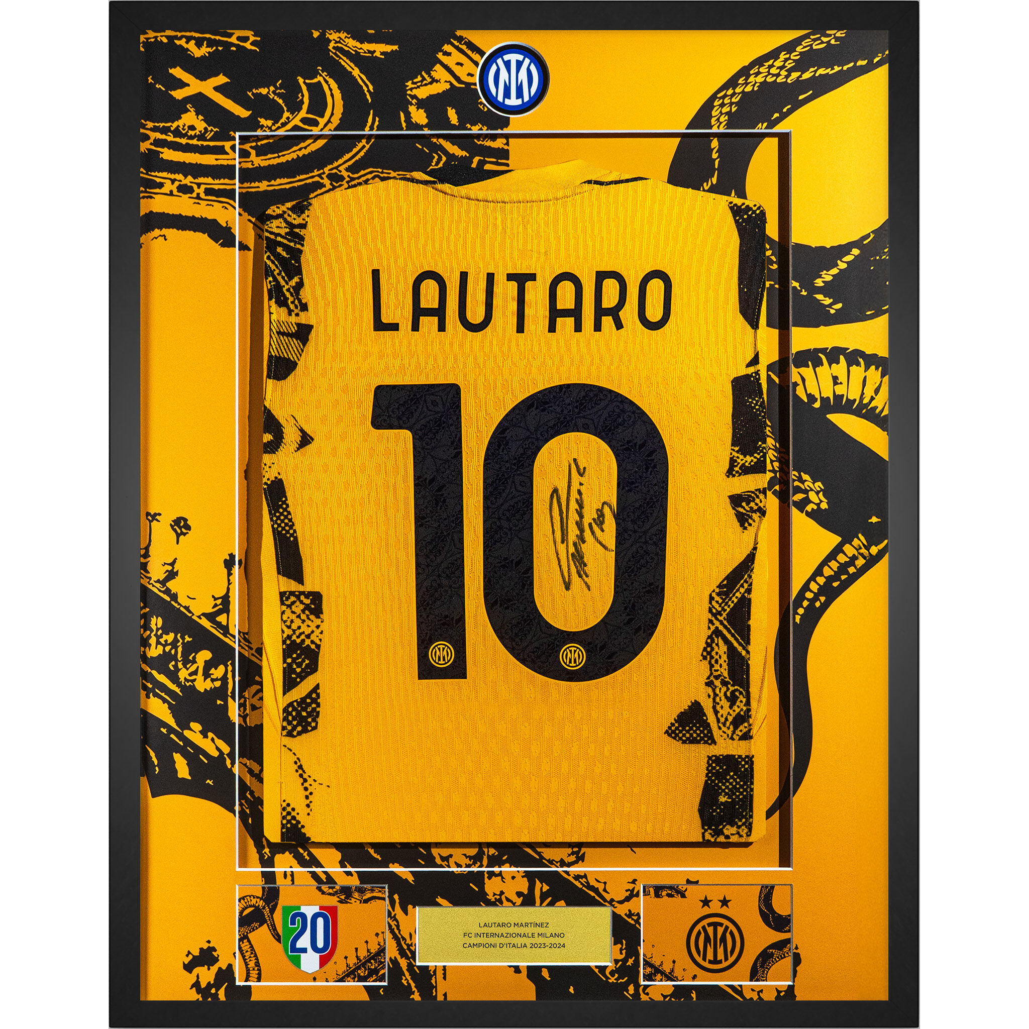 IM THIRD MATCH JERSEY 2 STARS 2024/25 SIGNED BY LAUTARO