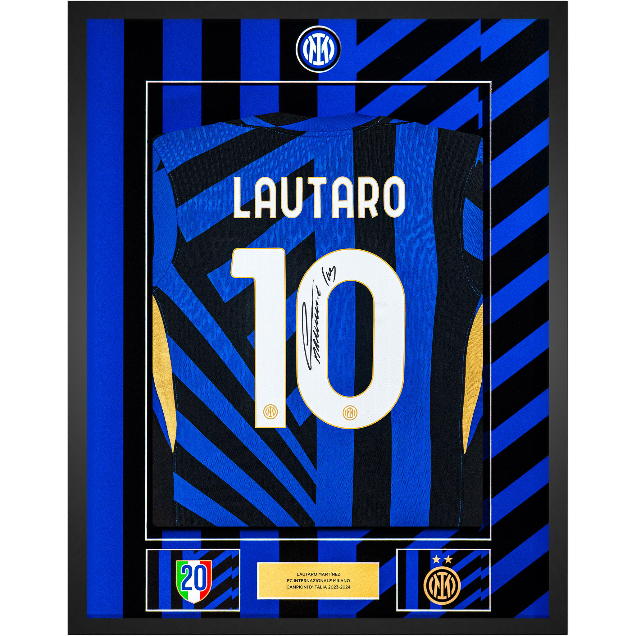 IM HOME MATCH JERSEY 2 STARS 2024/25 SIGNED BY LAUTARO