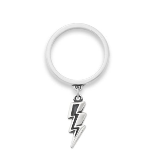 Lightning Bolt Charm Dangle Ring