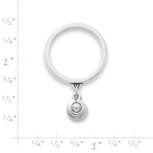 Avery Remembrance Birthstone Charm Dangle Ring