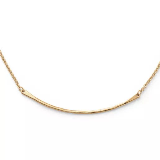 Hammered Crescent Changeable Charm Necklace