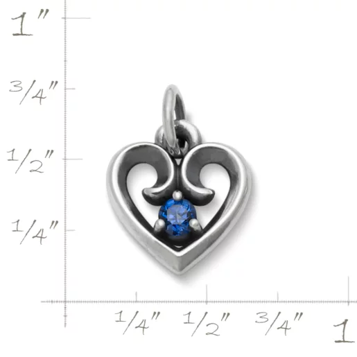 Avery Remembrance Heart Birthstone Pendant