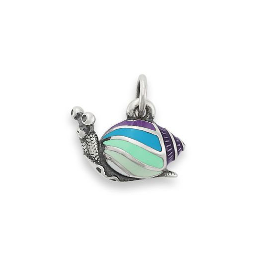 Enamel Colorful Snail Charm