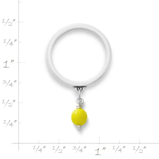 Glass Enhancer Bead Dangle Ring