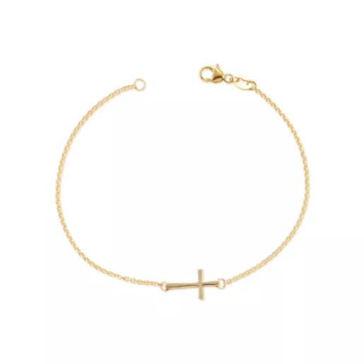 Petite Latin Cross Link Bracelet
