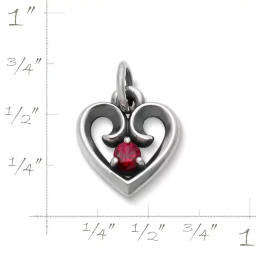 Avery Remembrance Heart Birthstone Pendant