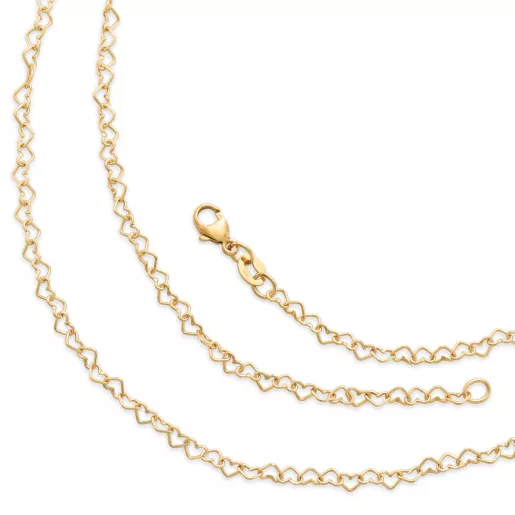 Gold Layered Necklaces with Faith and Heart Charms