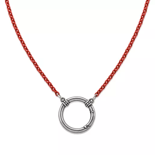 Enamel Beaded Changeable Charm Holder Necklace